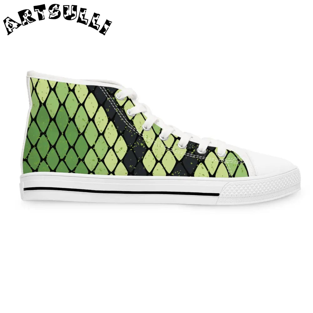 JAKKOUTTHEBXX Snake Skin Women’s High Top Sneakers JAKKOUTTHEBXX