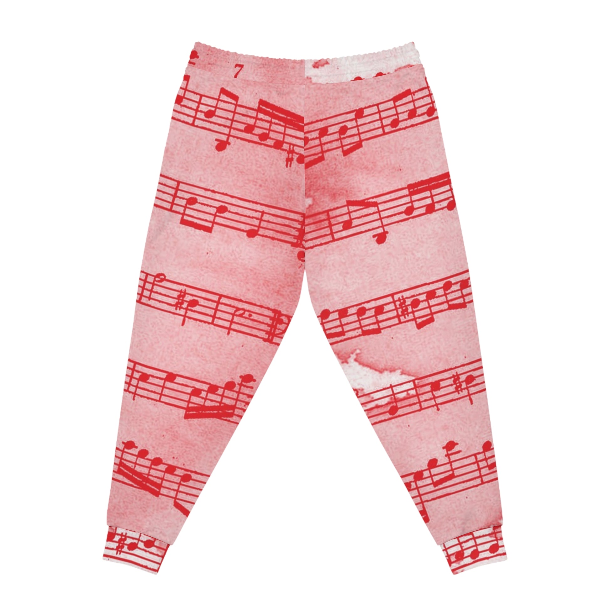Drip Spill Type Beat Sheet Music Red Athletic Joggers (AOP), Artsulli - Art is Long, Life is Short, All Over Prints, , , , , , , 