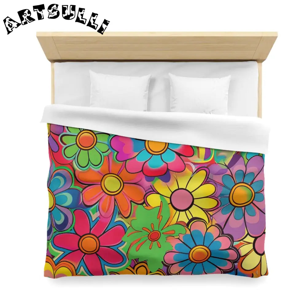 JAKKOUTTHEBXX Chromatic Daisy Dream Microfiber Duvet Cover