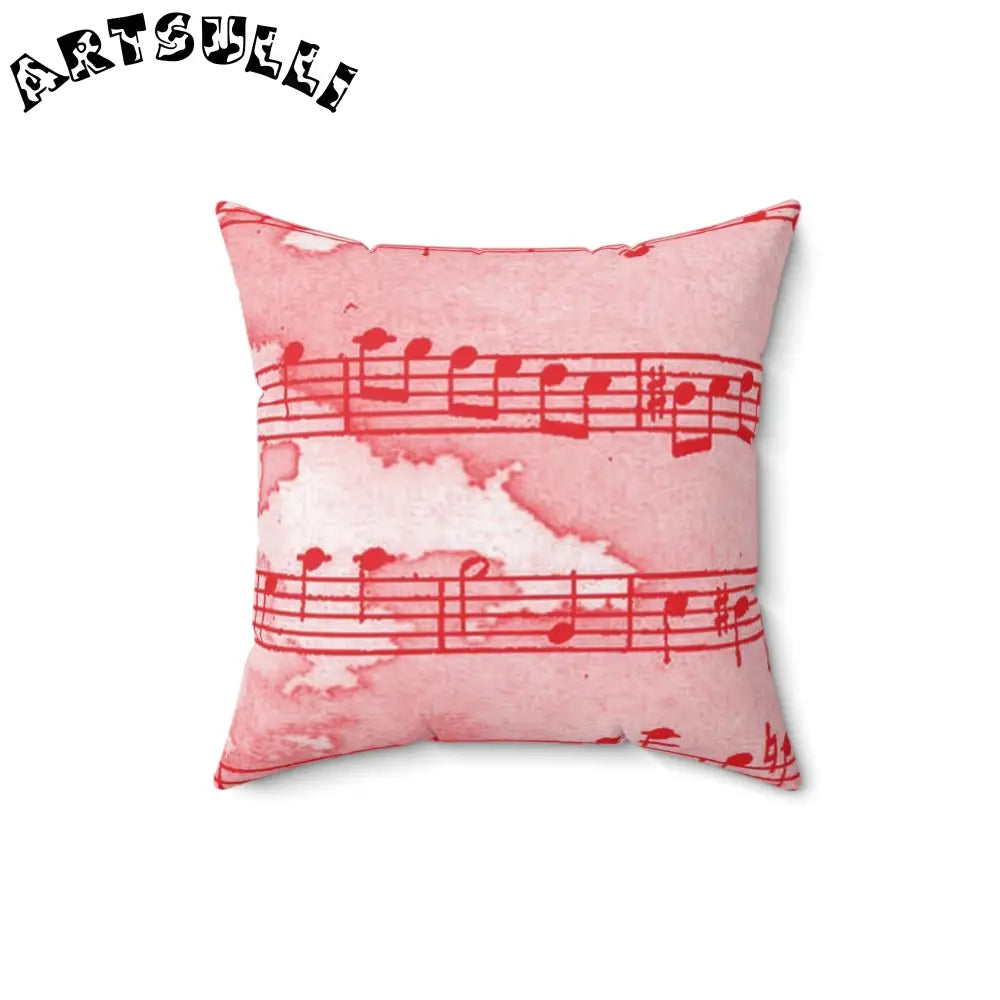 JAKKOUTTHEBXX Pink Musical Note Double Sided Pillow 2025