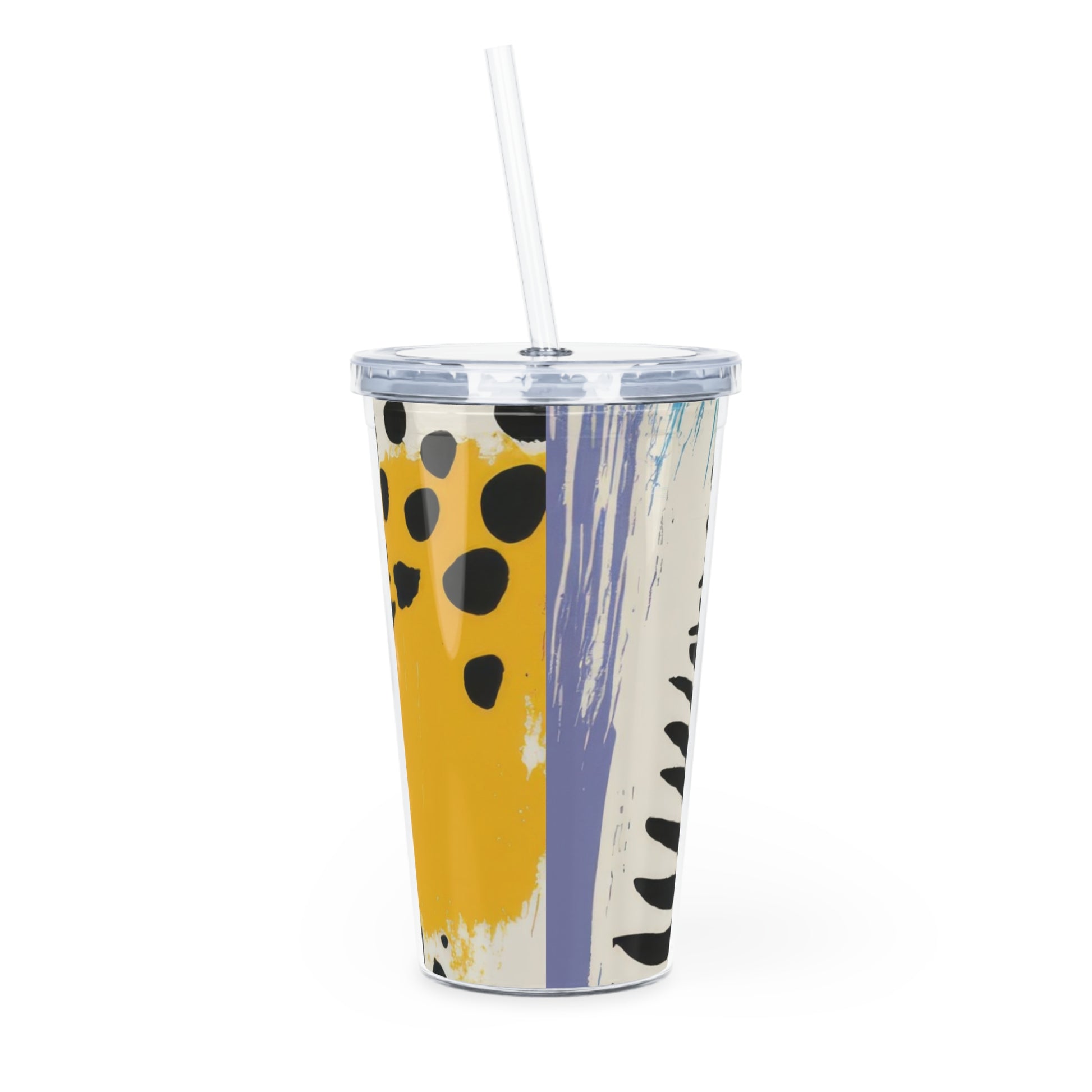 Rae Zebra Rhapsody Plastic Tumbler with Straw, Artsulli - Art is Long, Life is Short, Mug, , , , , , , 