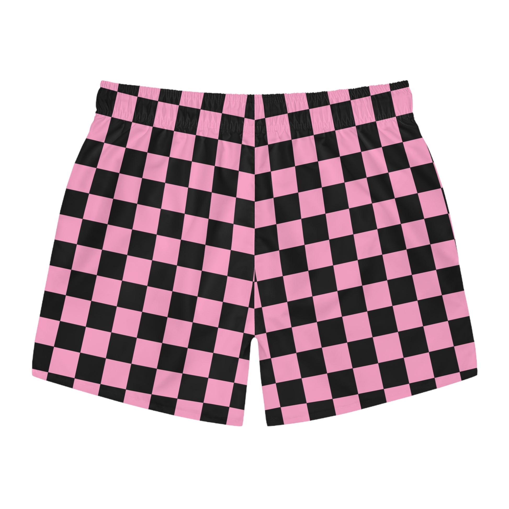 Checkerboard II Black and Pink Swim Trunks (AOP), Artsulli - Art is Long, Life is Short, All Over Prints, , , , , , , 