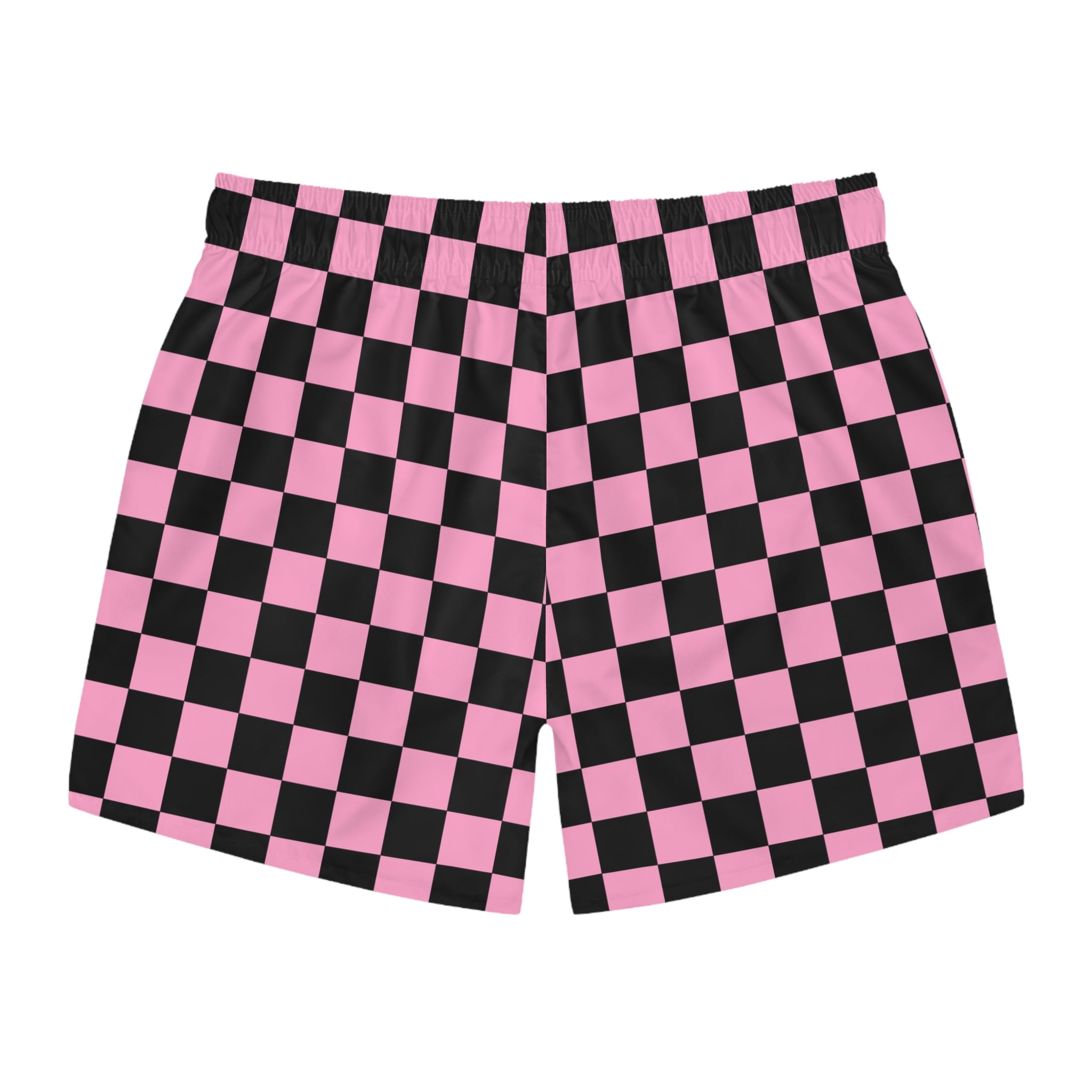 Checkerboard II Black and Pink Swim Trunks (AOP), Artsulli - Art is Long, Life is Short, All Over Prints, , , , , , , 