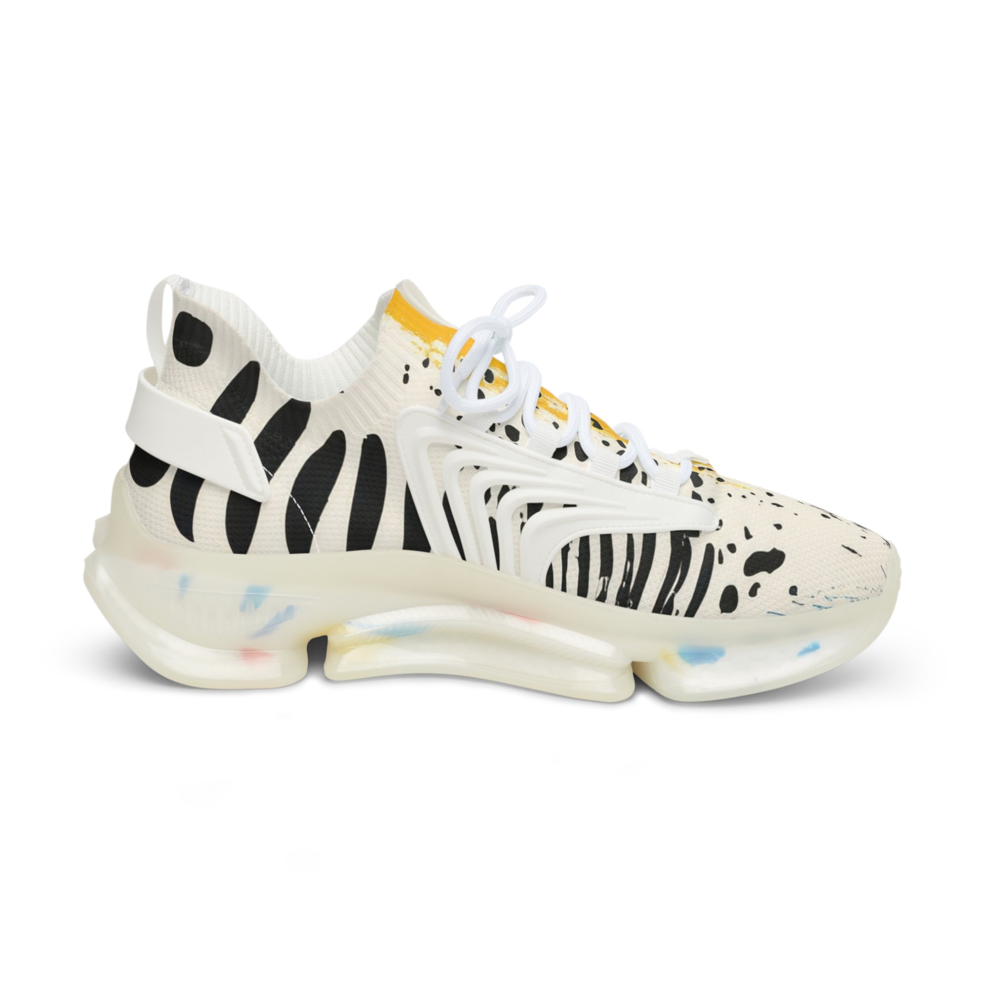 Rae Zebra Rhapsody Men's Mesh Sneakers, Artsulli - Art is Long, Life is Short, Shoes, , , , , , , 