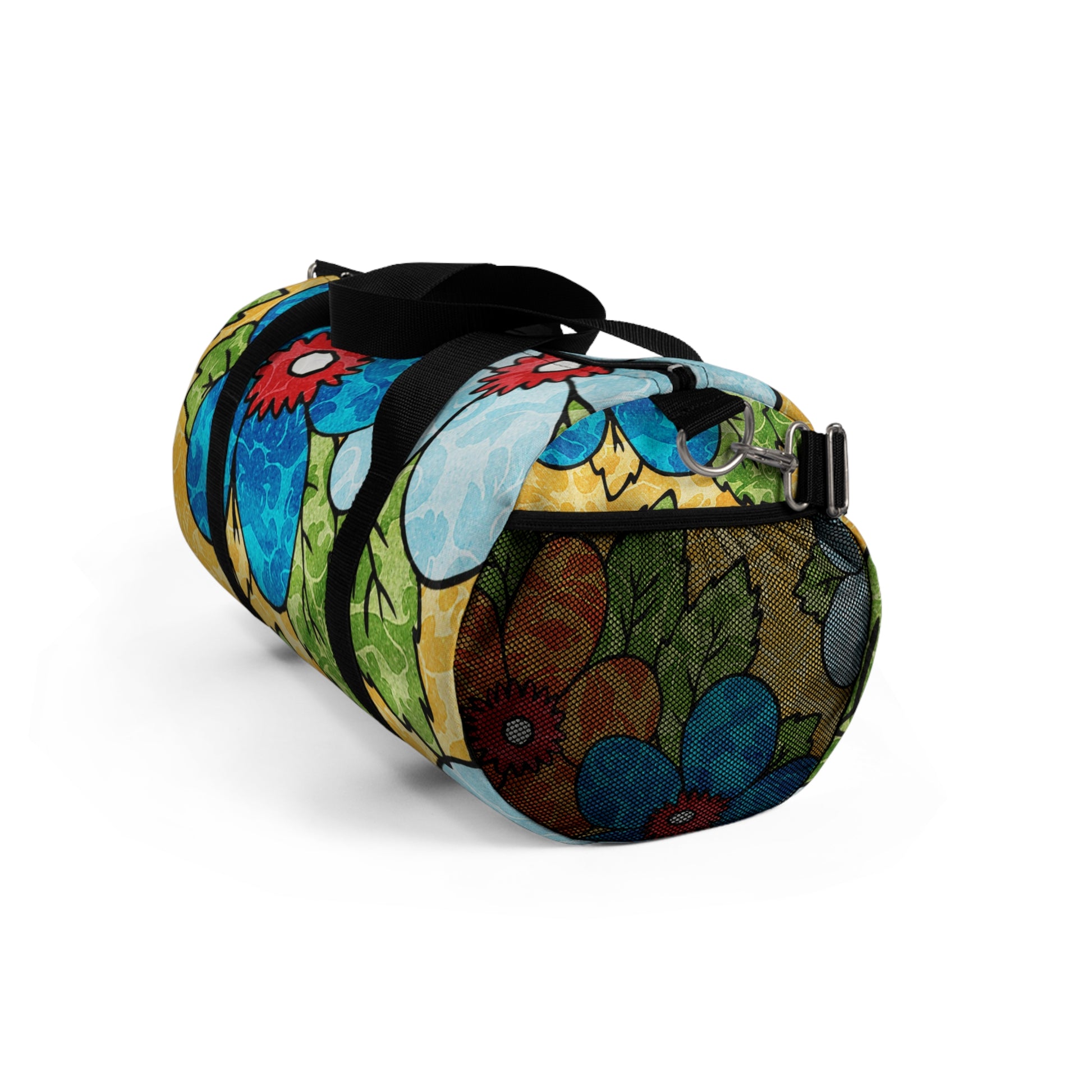 Groovy Yellow Floral Kl Duffel Bag, Artsulli - Art is Long, Life is Short, Bags, , , , , , , 