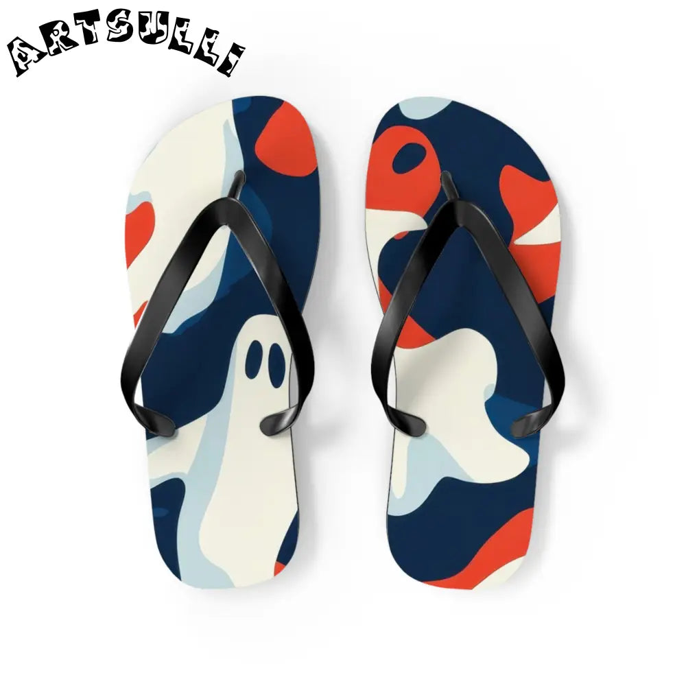 JAKKOUTTHEBXX Camo Ghosts Flip Flops JAKKOUTTHEBXX Artsulli - Art