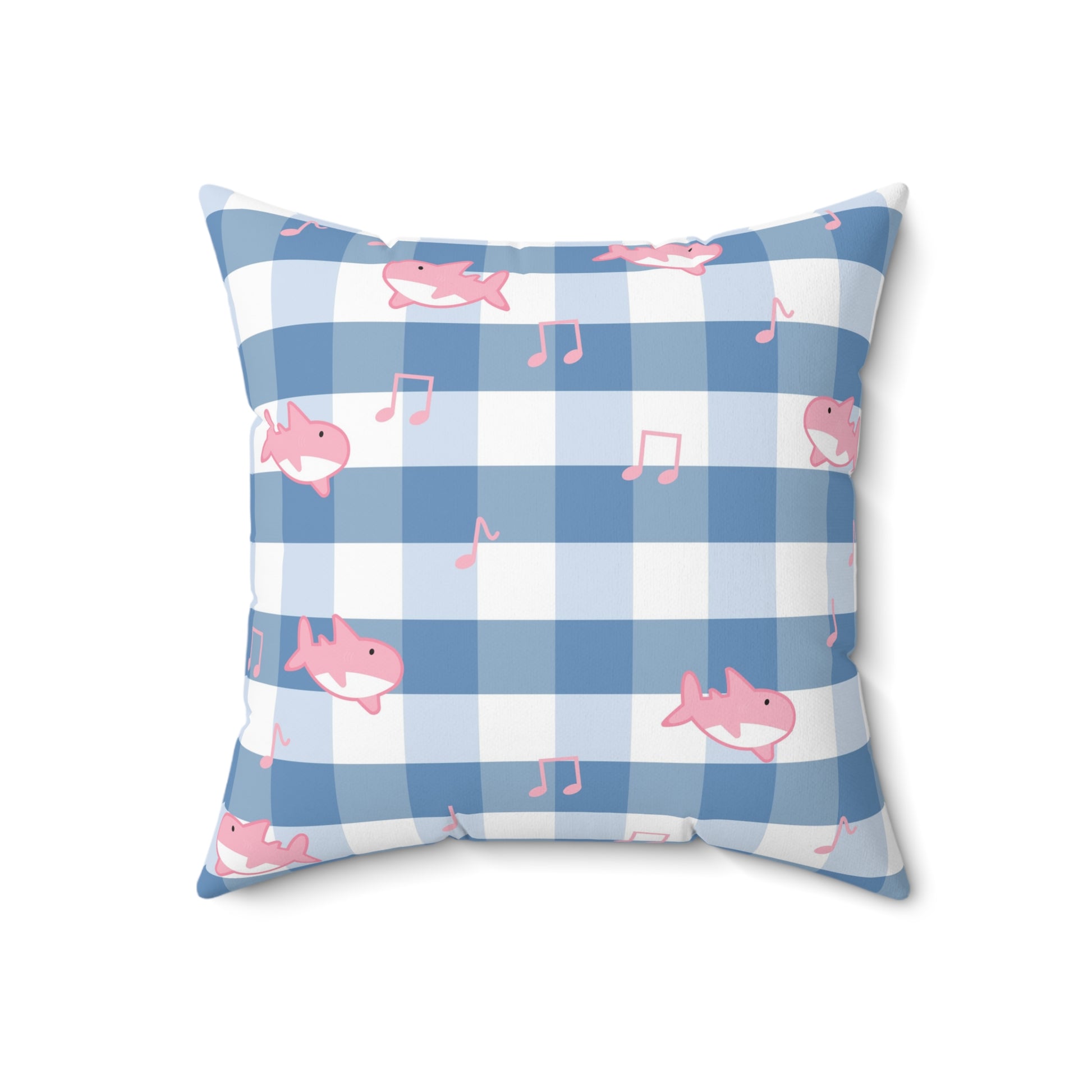 Music Shark Spun Polyester Square Pillow, Artsulli - Art is Long, Life is Short, Home Decor, Size, 18" × 18", , , , , 30367610958612020040