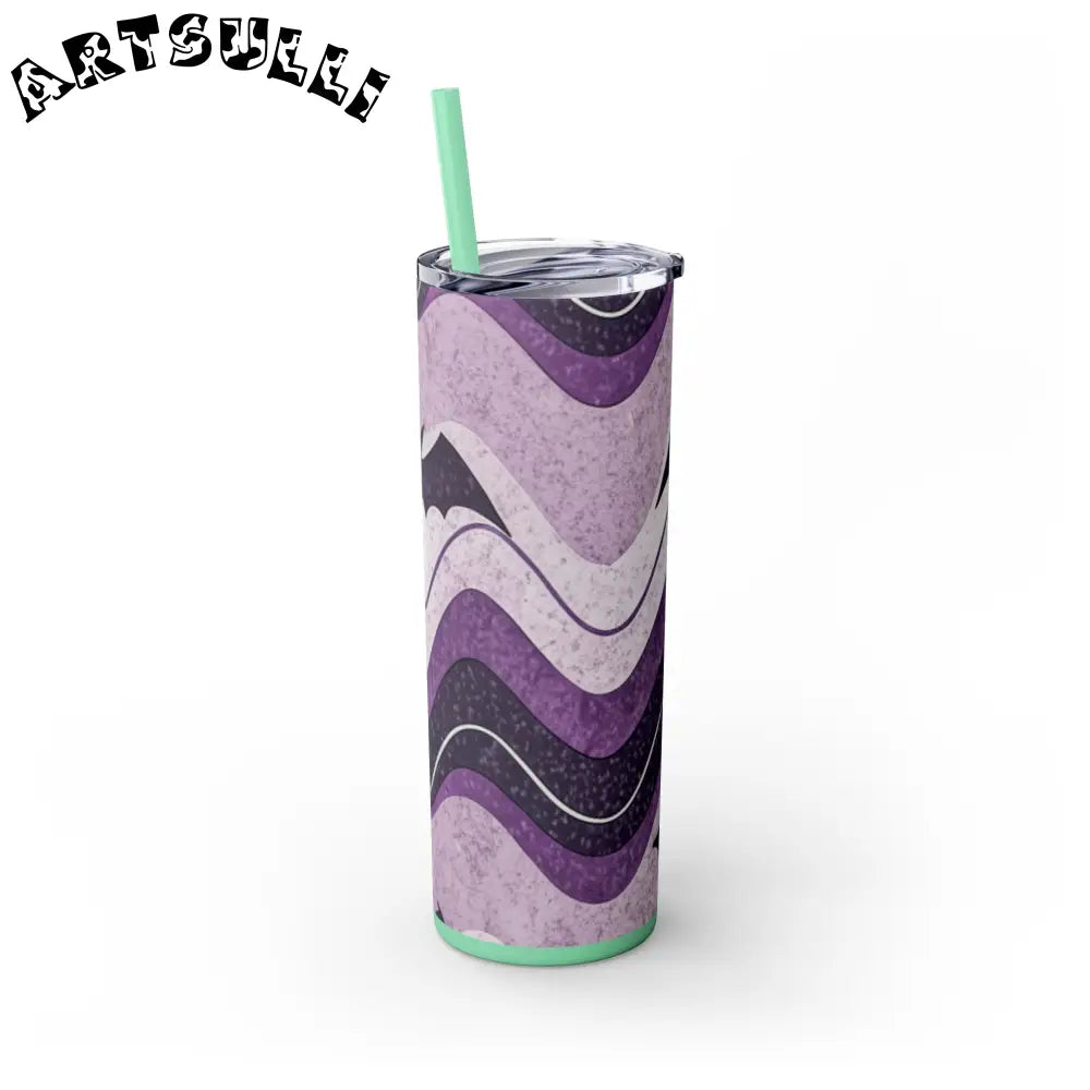 JAKKOUTTHEBXX Bat Wave Skinny Tumbler with Straw 20oz JAKKOUTTHEBXX