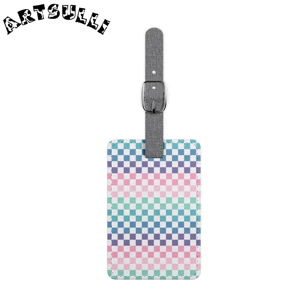 JAKKOUTTHEBXX Vaporwave Rainbow Checkerboard Multi-Color Saffiano