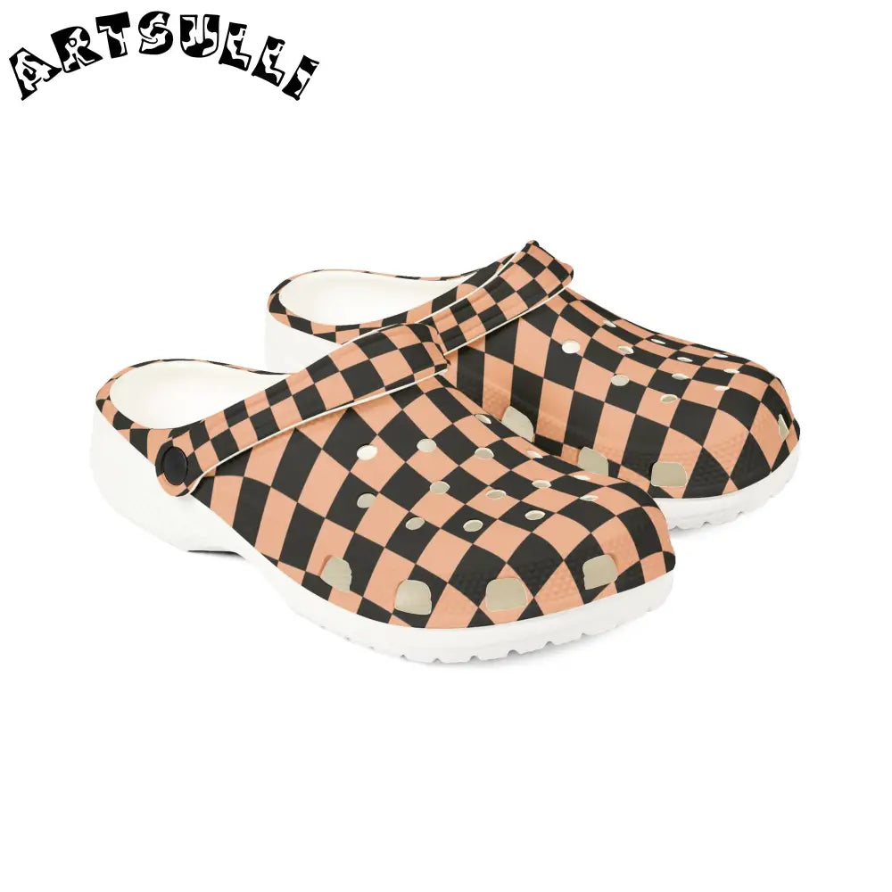 JAKKOUTTHEBXX Checkerboard II Soft Orange and Black EVA Foam Rubber
