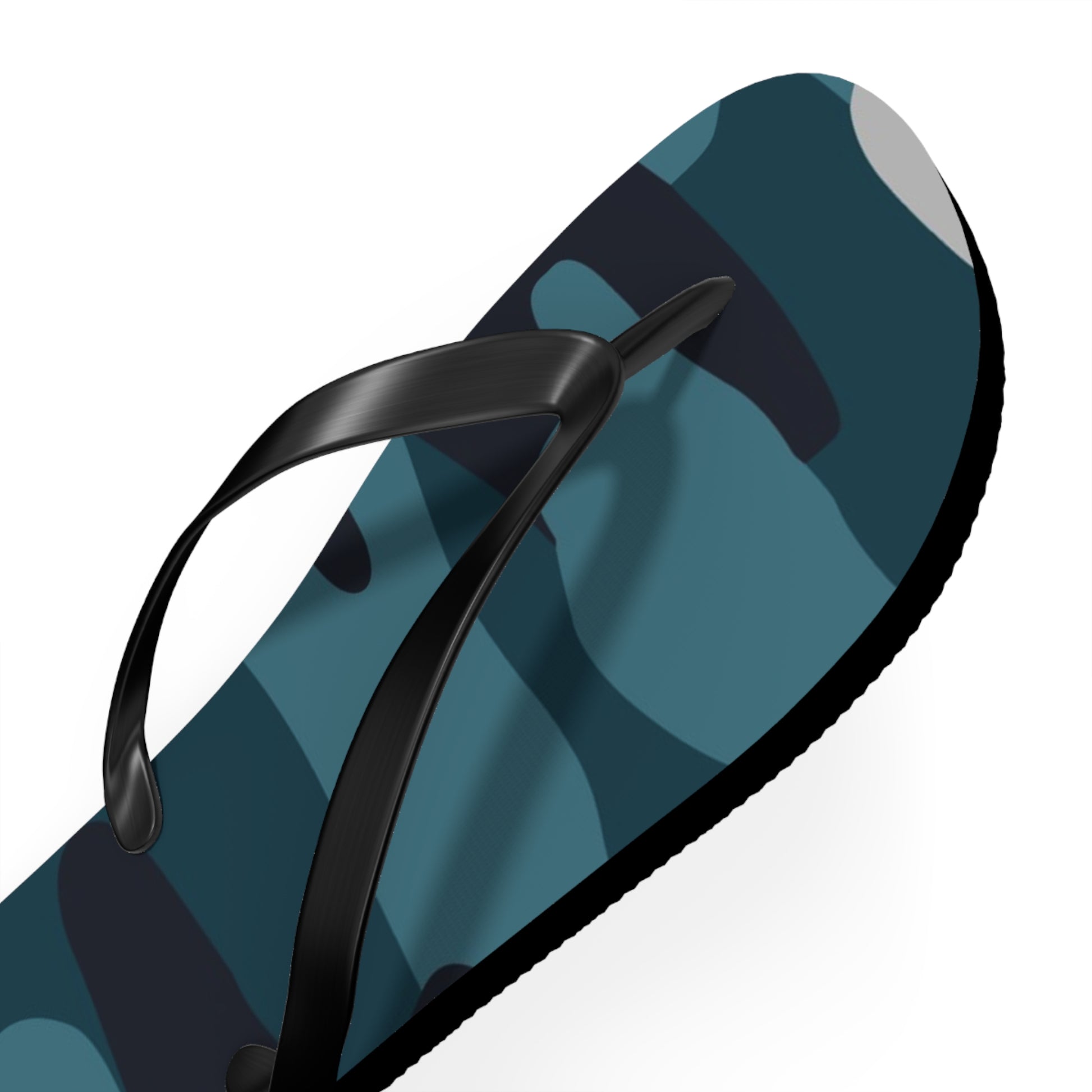 Blue Camouflage Flip Flops, Artsulli - Art is Long, Life is Short, Shoes, , , , , , , 