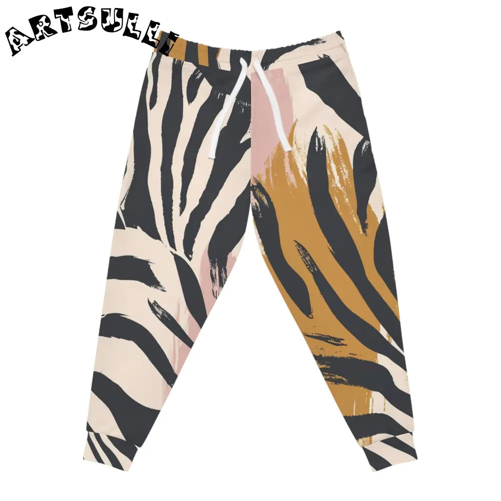 JAKKOUTTHEBXX Artsy Zebra Striped Jogging Pants JAKKOUTTHEBXX