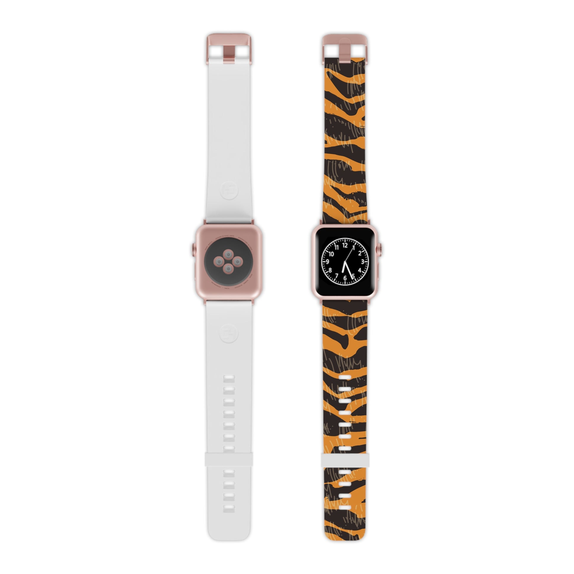 Tiger Scratches Orange & Black Watch Band for Apple Watch, Artsulli - Art is Long, Life is Short, Accessories, Size, 8'' × 0.75'' / 42 - 44 mm, Color, Rose Gold, , , 13081755283292
