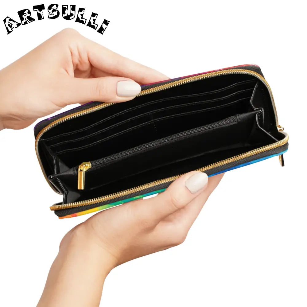 JAKKOUTTHEBXX Tie Dye Zippered Wallet for Credit Cards 2025