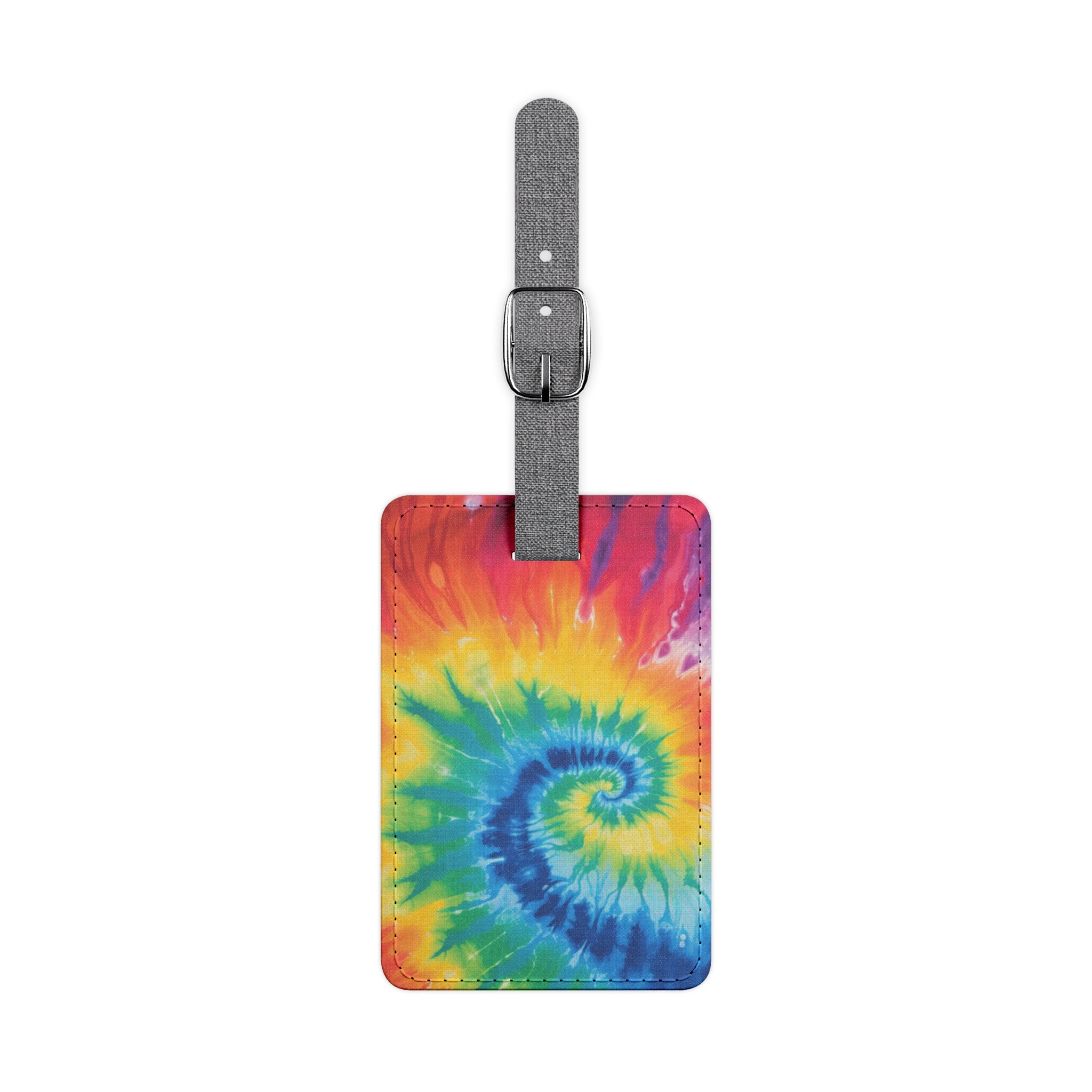 Tie Dye Saffiano Polyester Luggage Tag, Rectangle, Artsulli - Art is Long, Life is Short, Accessories, Size, One size, Shape, Rectangle, , , 29108520284456461293
