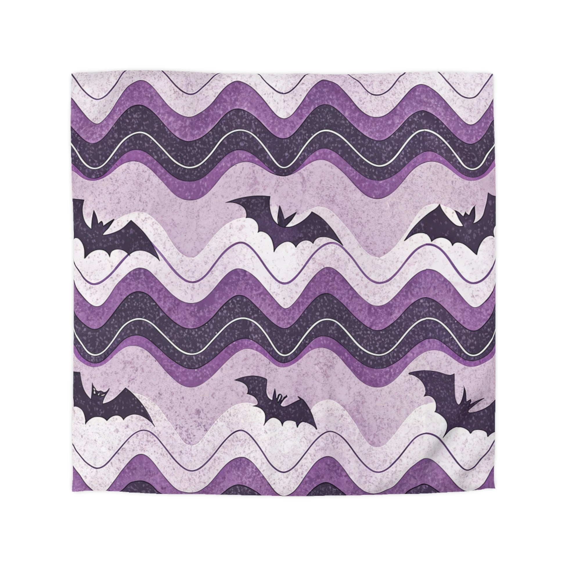 Bat Wave Microfiber Duvet Cover, Artsulli - Art is Long, Life is Short, Home Decor, Size, Queen, Color, Cream, , , 30939285577057