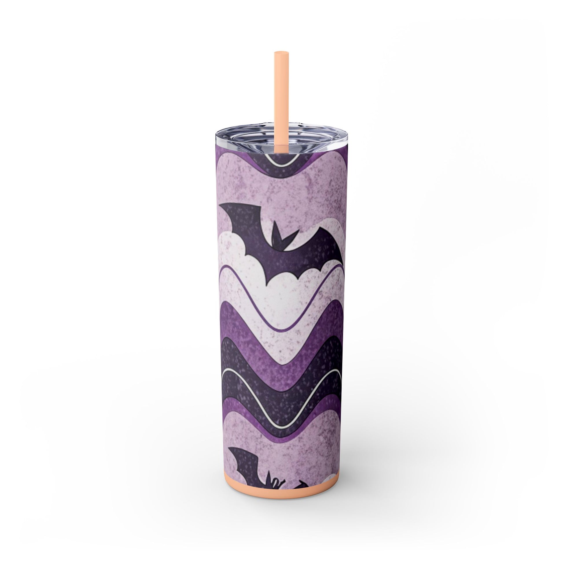 Bat Wave Skinny Tumbler with Straw, 20oz, Artsulli - Art is Long, Life is Short, Mug, Finish, Matte, Color, Blush, Size, 20oz, 44048580022425