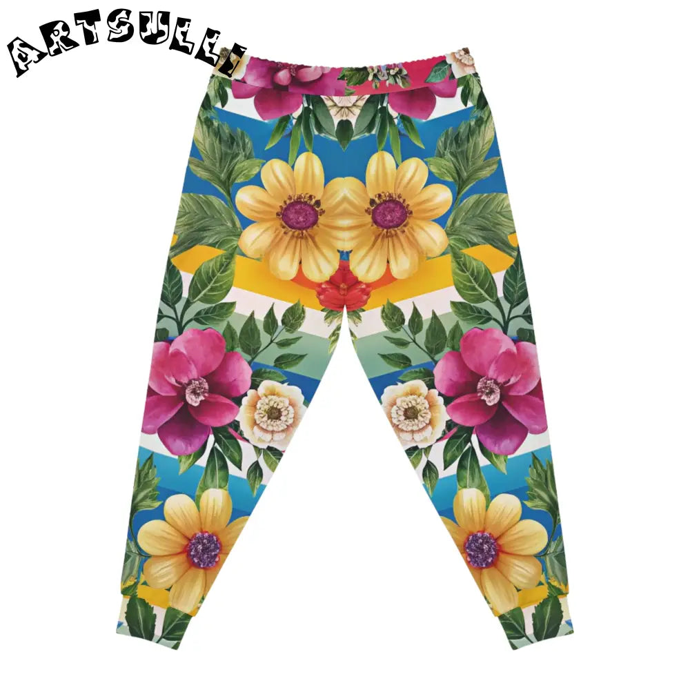 JAKKOUTTHEBXX Colorful Floral Stripe Joggers 2025