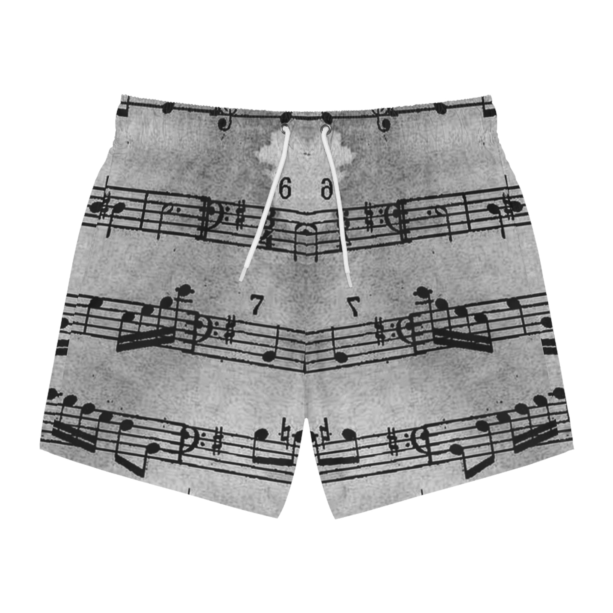 Drip Spill Type Beat Sheet Music Black Swim Trunks (AOP), Artsulli - Art is Long, Life is Short, All Over Prints, Size, XS, Color, Seam thread color automatically matched to design, , , 82502666659047618523