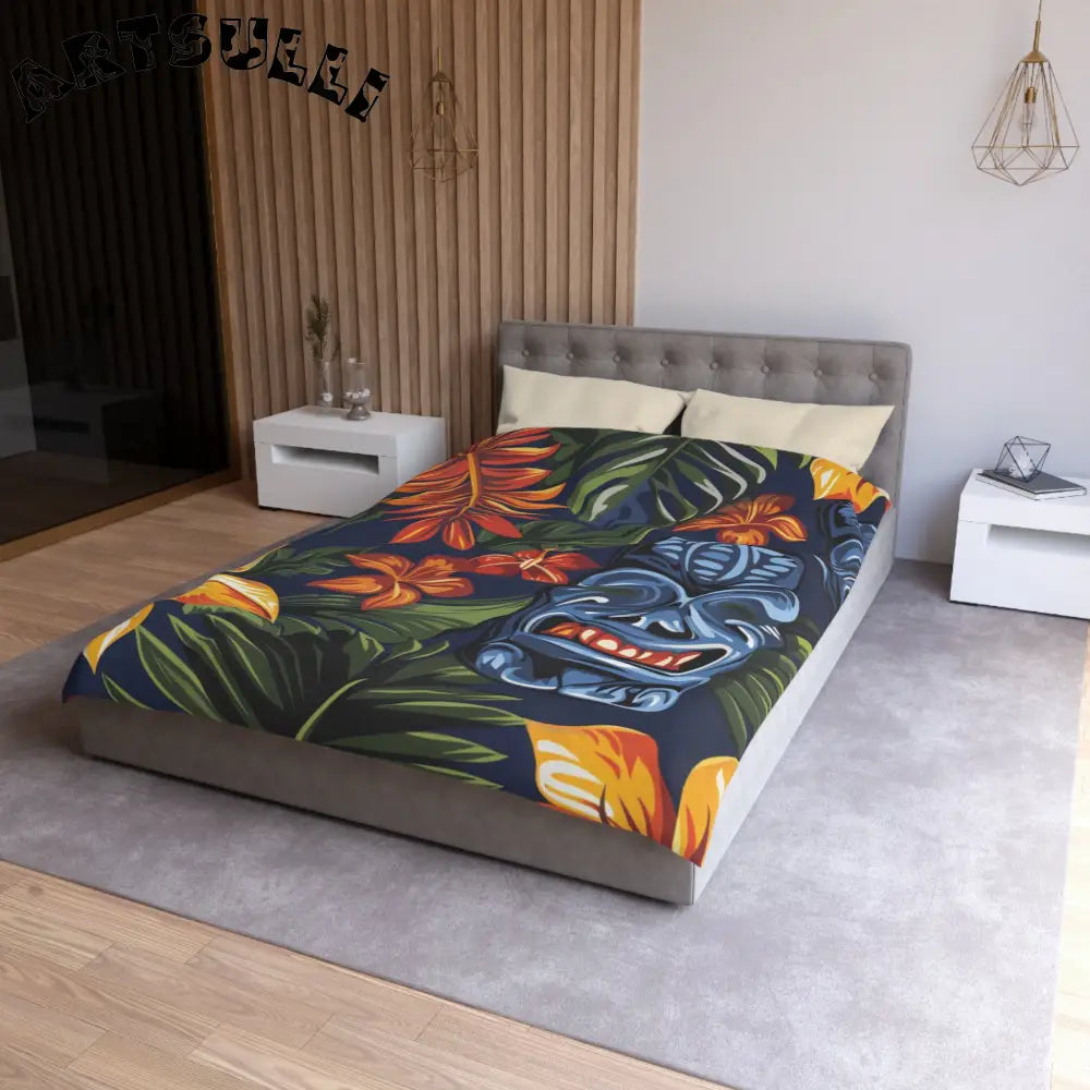 JAKKOUTTHEBXX Tropical Tiki Mask Duvet Cover 2025
