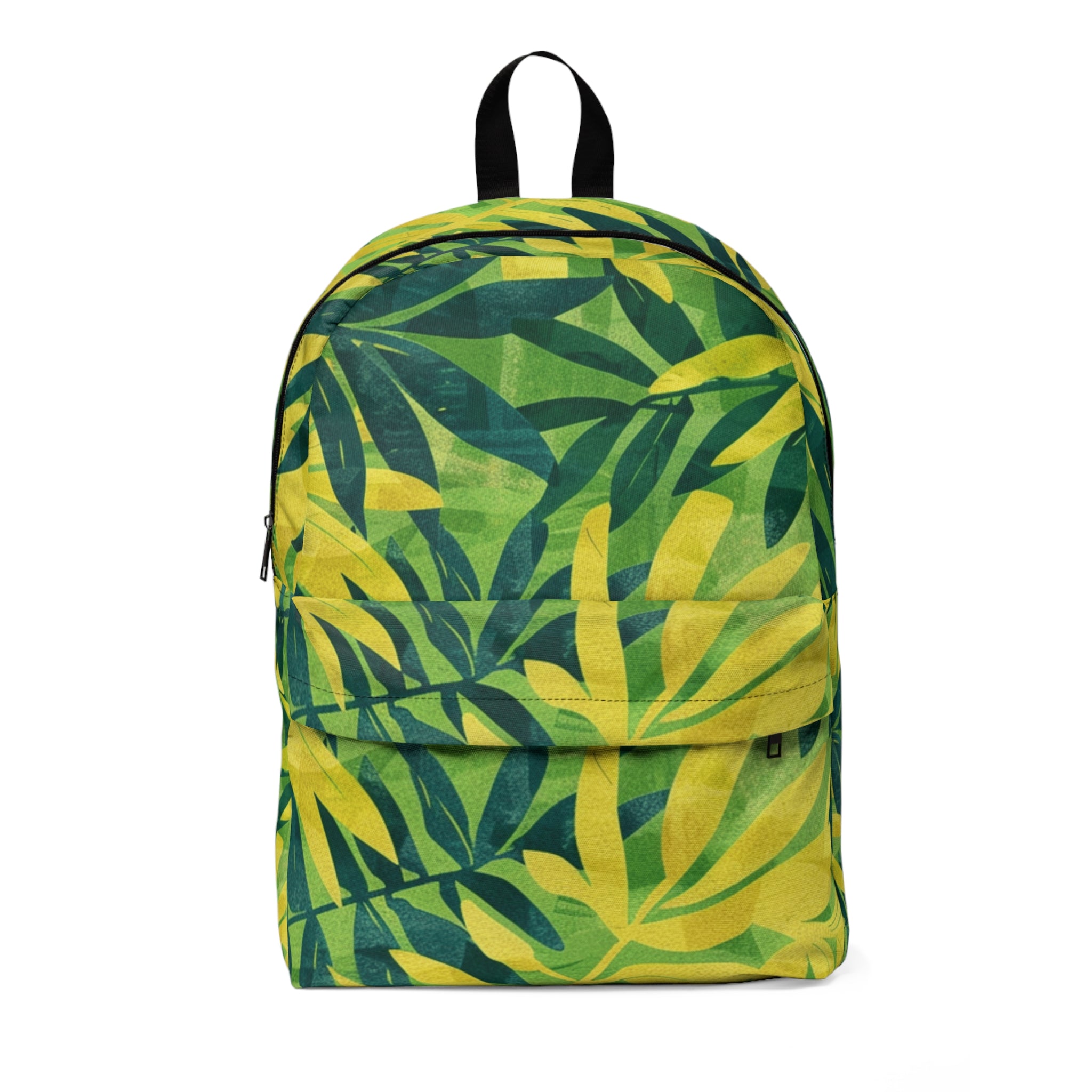 Green Leaf x Yellow Leaf x Tropical x Jungle Unisex Classic Backpack, Artsulli - Art is Long, Life is Short, Bags, Size, One size, , , , , 12599890436305509750