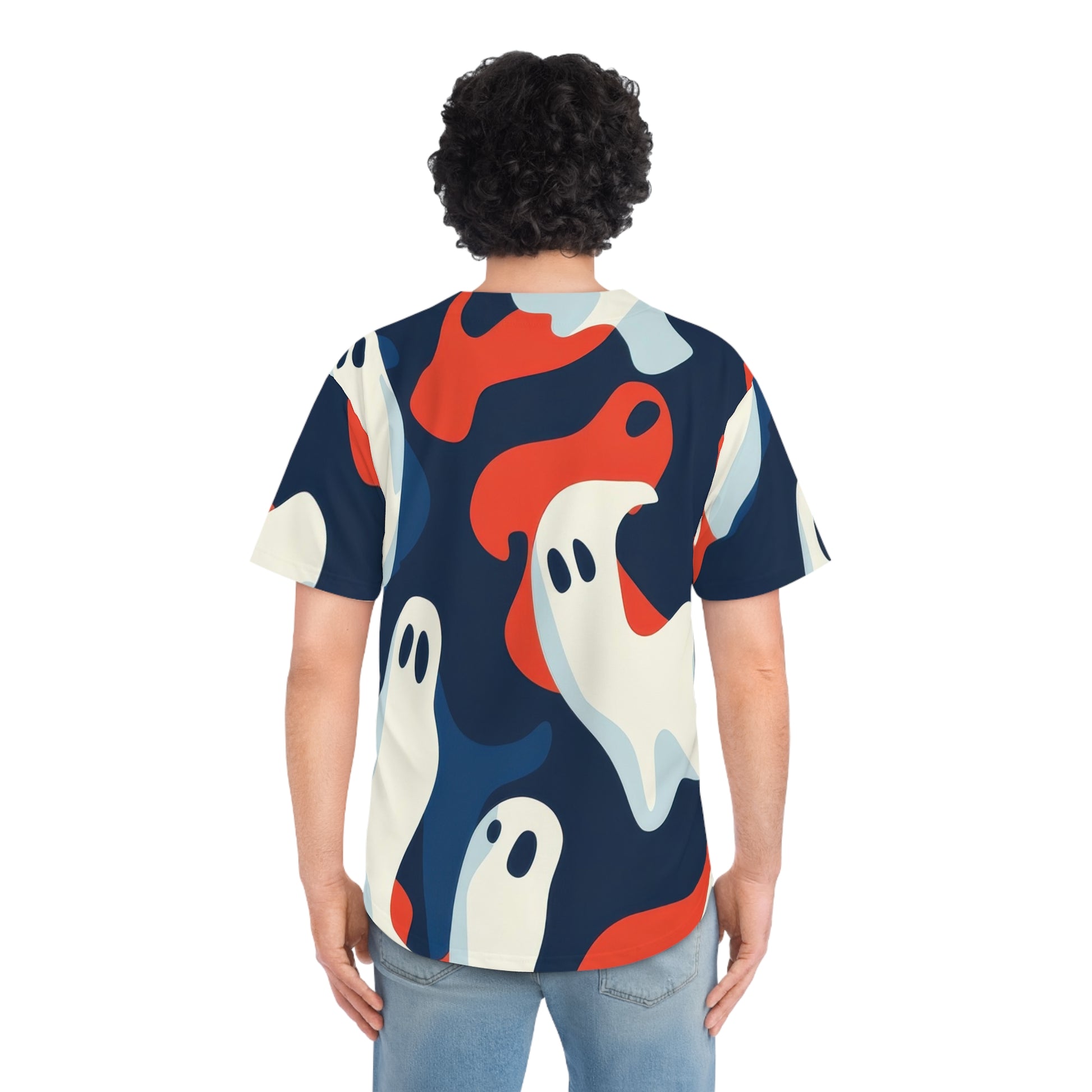 Camo Ghosts Men's Baseball Jersey (AOP), Artsulli - Art is Long, Life is Short, All Over Prints, , , , , , , 