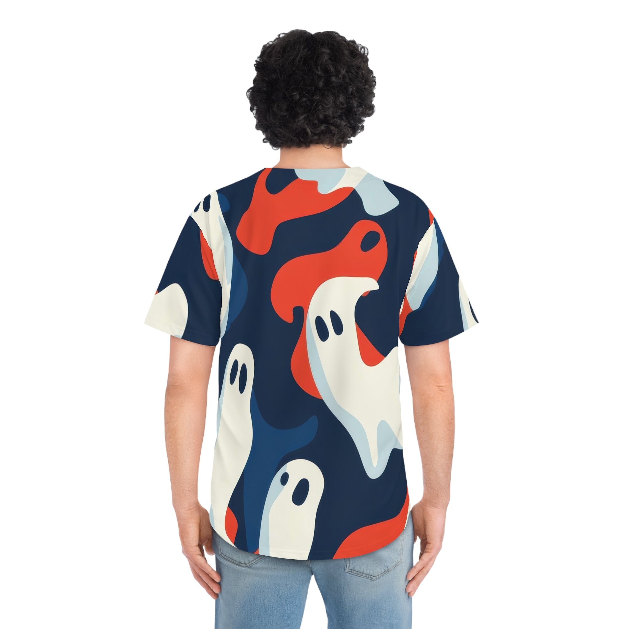 Camo Ghosts Men's Baseball Jersey (AOP), Artsulli - Art is Long, Life is Short, All Over Prints, , , , , , , 