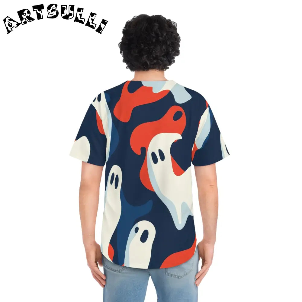 JAKKOUTTHEBXX Camo Ghosts Men’s Baseball Jersey (AOP) JAKKOUTTHEBXX