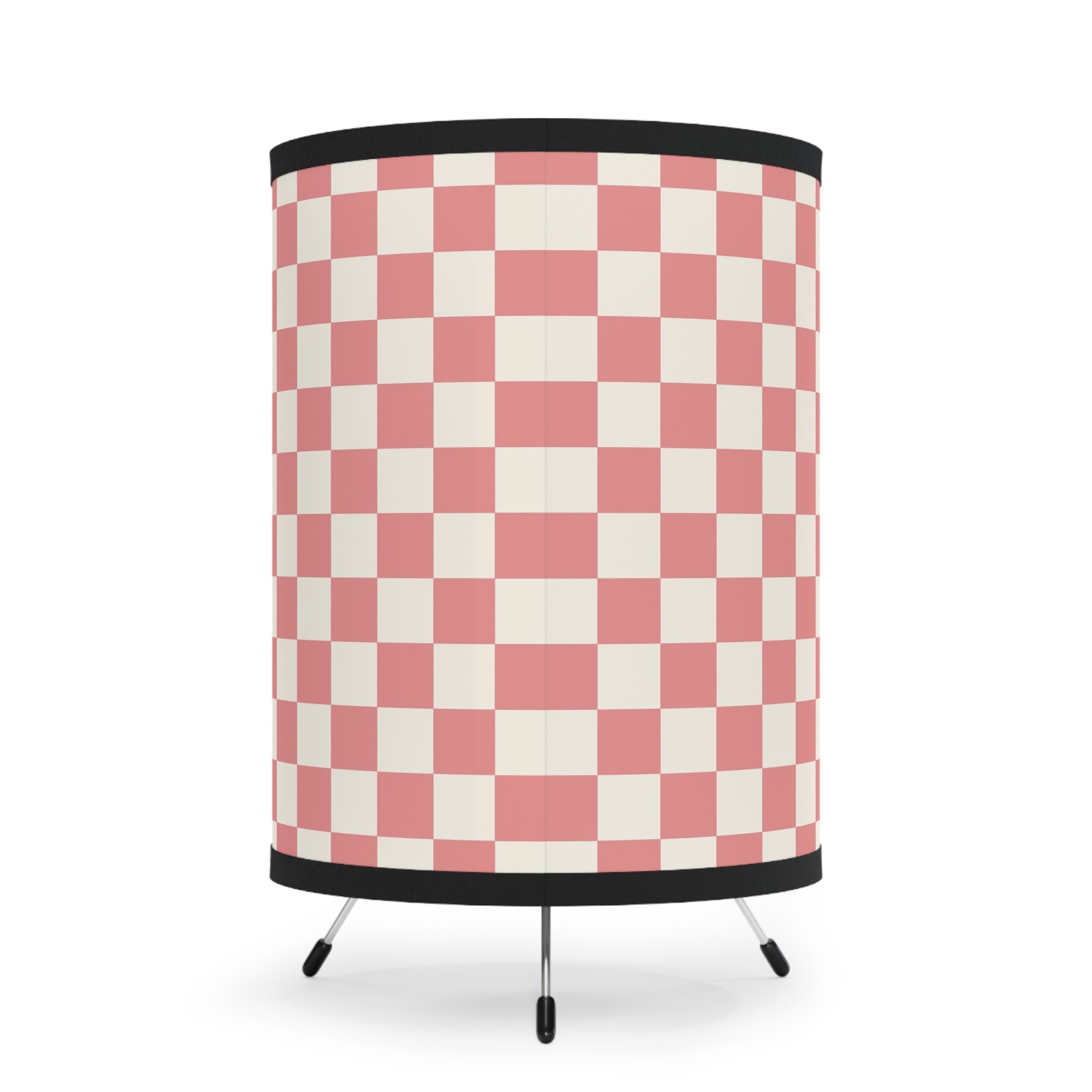 Retro Checkered Grassland Sprites Tripod Lamp with High-Res Printed Shade, US\CA plug, Artsulli - Art is Long, Life is Short, Home Decor, , , , , , , 