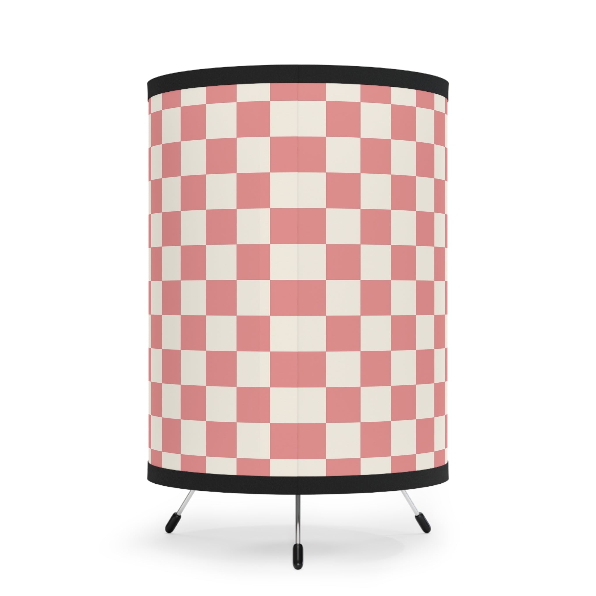 Retro Checkered Grassland Sprites Tripod Lamp with High-Res Printed Shade, US\CA plug, Artsulli - Art is Long, Life is Short, Home Decor, , , , , , , 