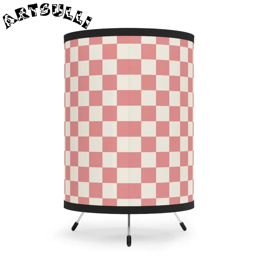 JAKKOUTTHEBXX Retro Checkered Grassland Sprites Tripod Lamp