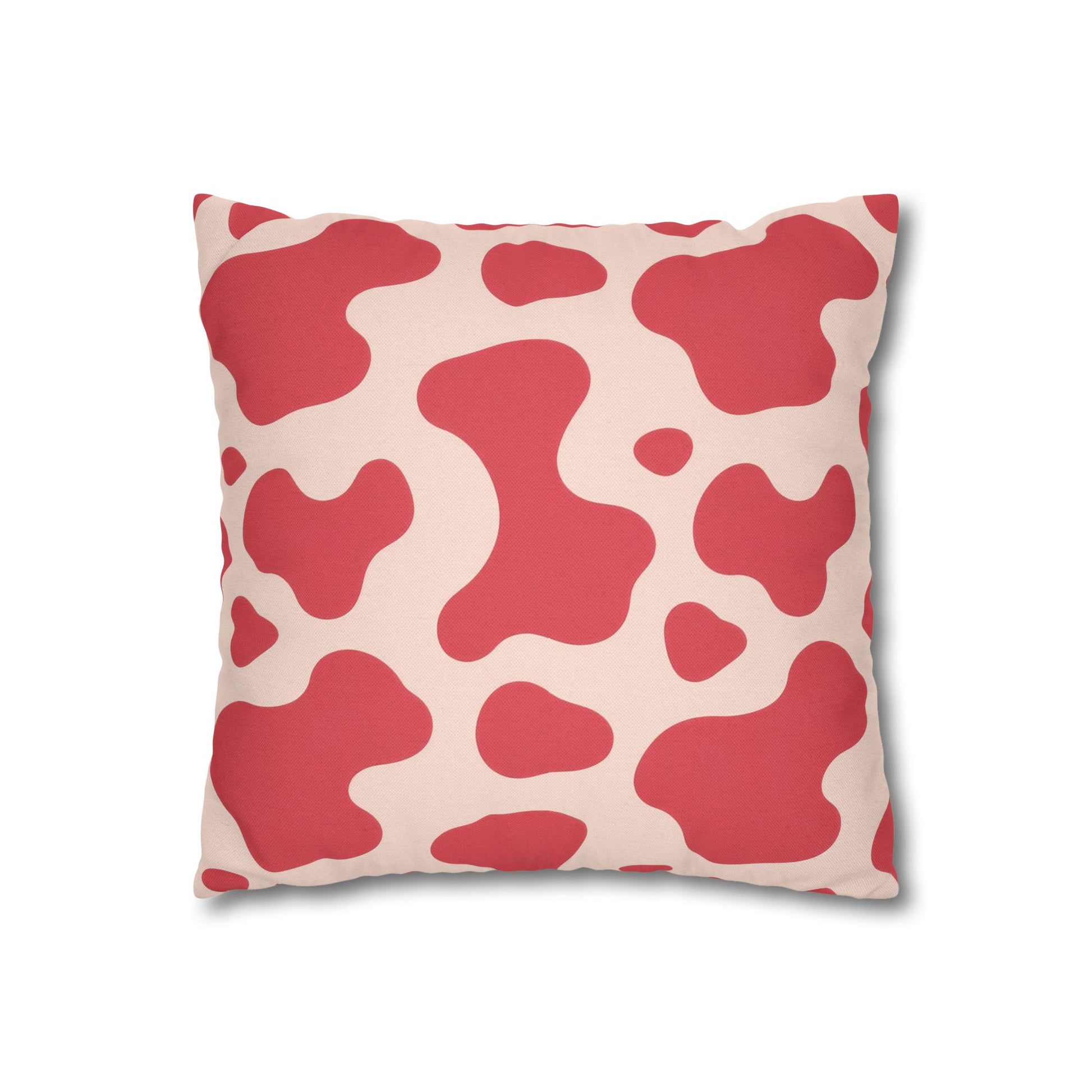 Red Jungle Cow Spun Polyester Square Pillowcase, Artsulli - Art is Long, Life is Short, Home Decor, , , , , , , 