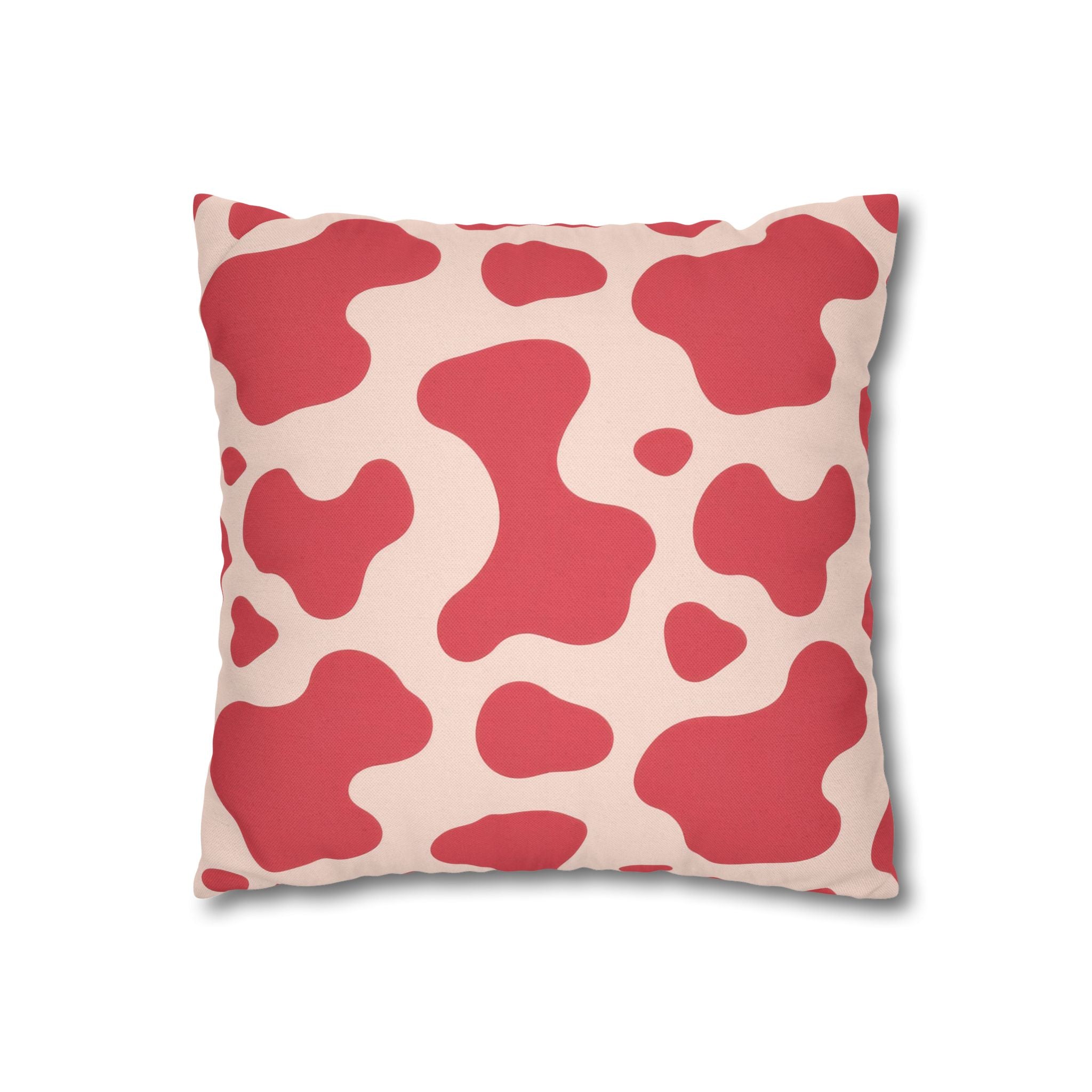 Red Jungle Cow Spun Polyester Square Pillowcase, Artsulli - Art is Long, Life is Short, Home Decor, , , , , , , 