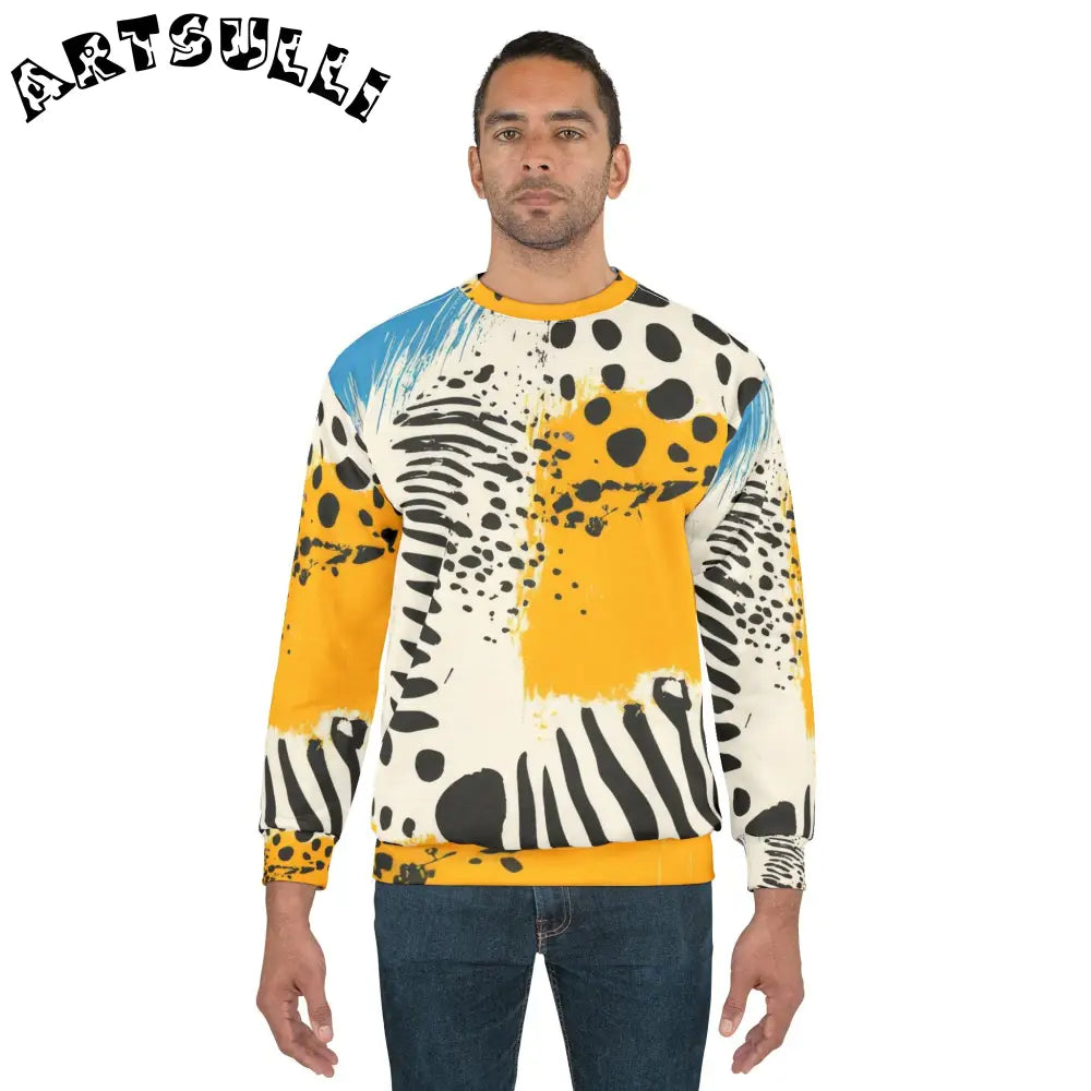 JAKKOUTTHEBXX Rae Zebra Rhapsody Unisex Sweatshirt (AOP)