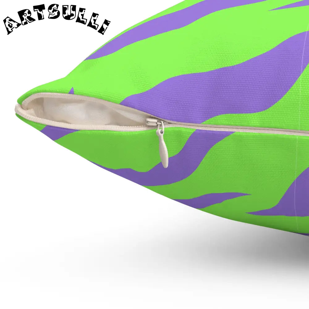 JAKKOUTTHEBXX Tyrannosaurus Print Green and Purple Spun Polyester