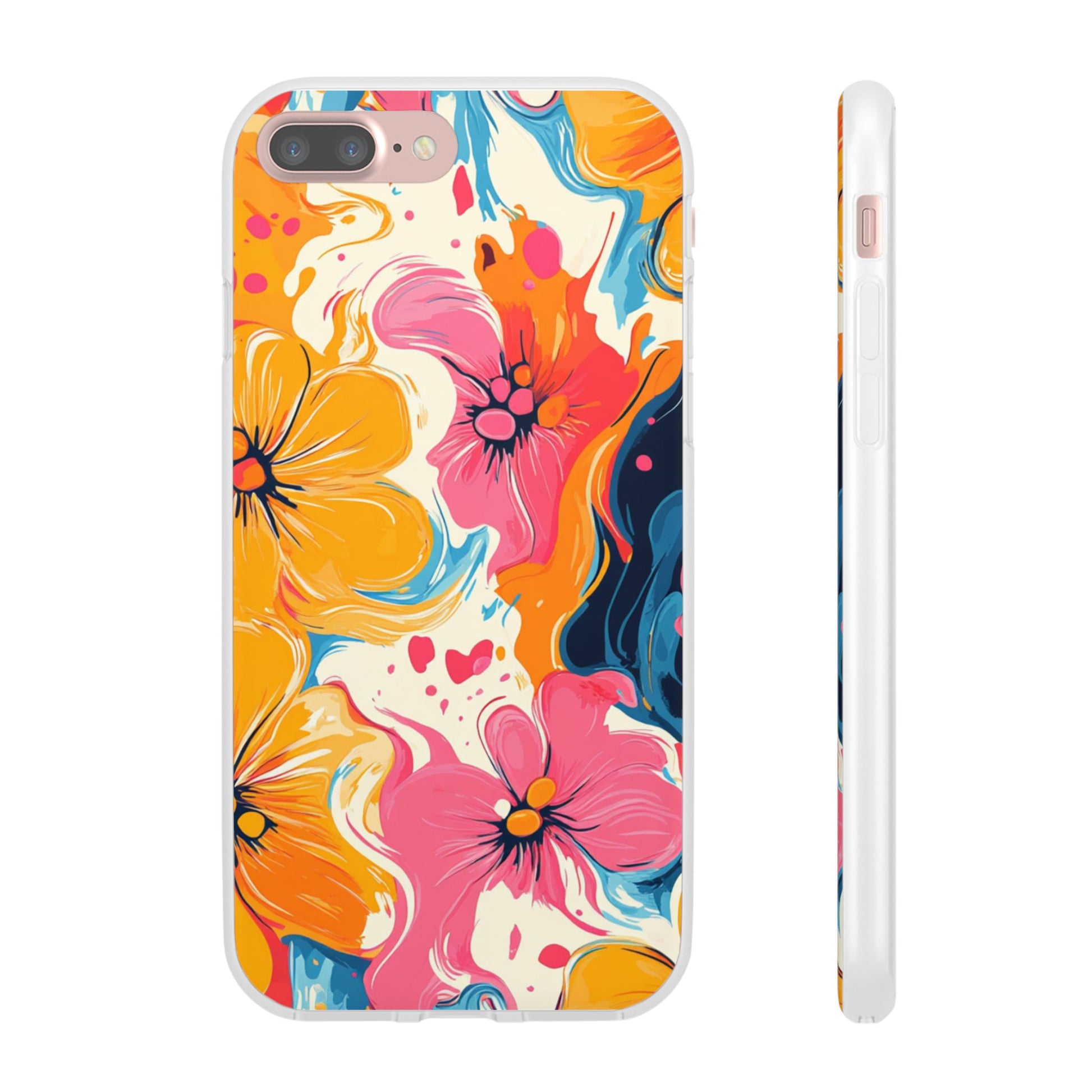 Vibrant Abstract Floral Flexi Case, Artsulli - Art is Long, Life is Short, Phone Case, Size, iPhone 7 Plus with gift packaging, , , , , 21307585831513229994