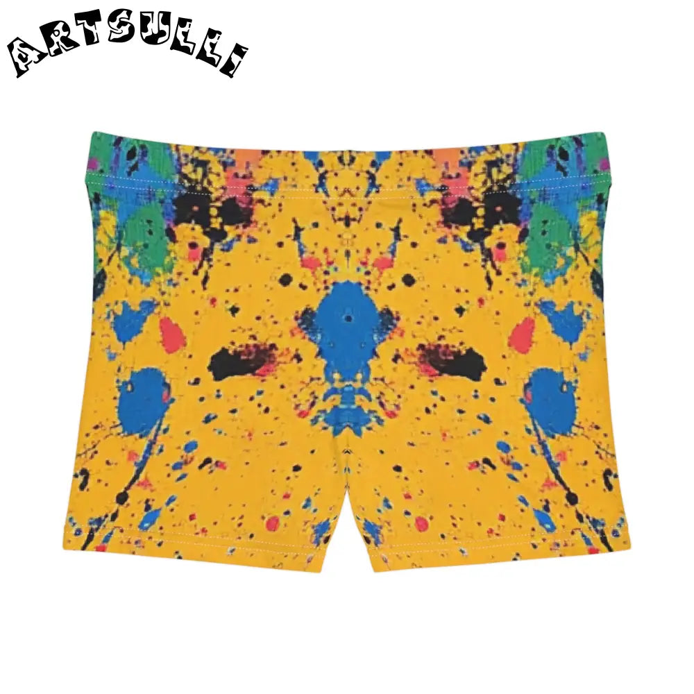 JAKKOUTTHEBXX The Colors Of Paint Splatter Women’s Shorts (AOP)