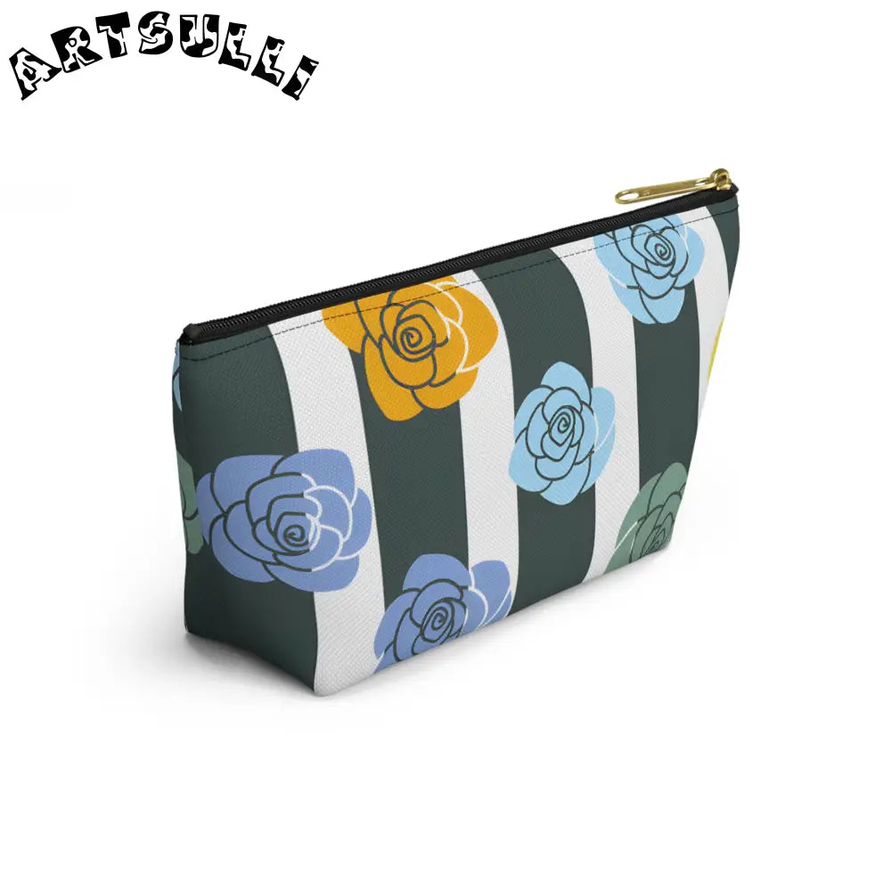 JAKKOUTTHEBXX Stripes x Roses II Black and White Accessory Pouch w