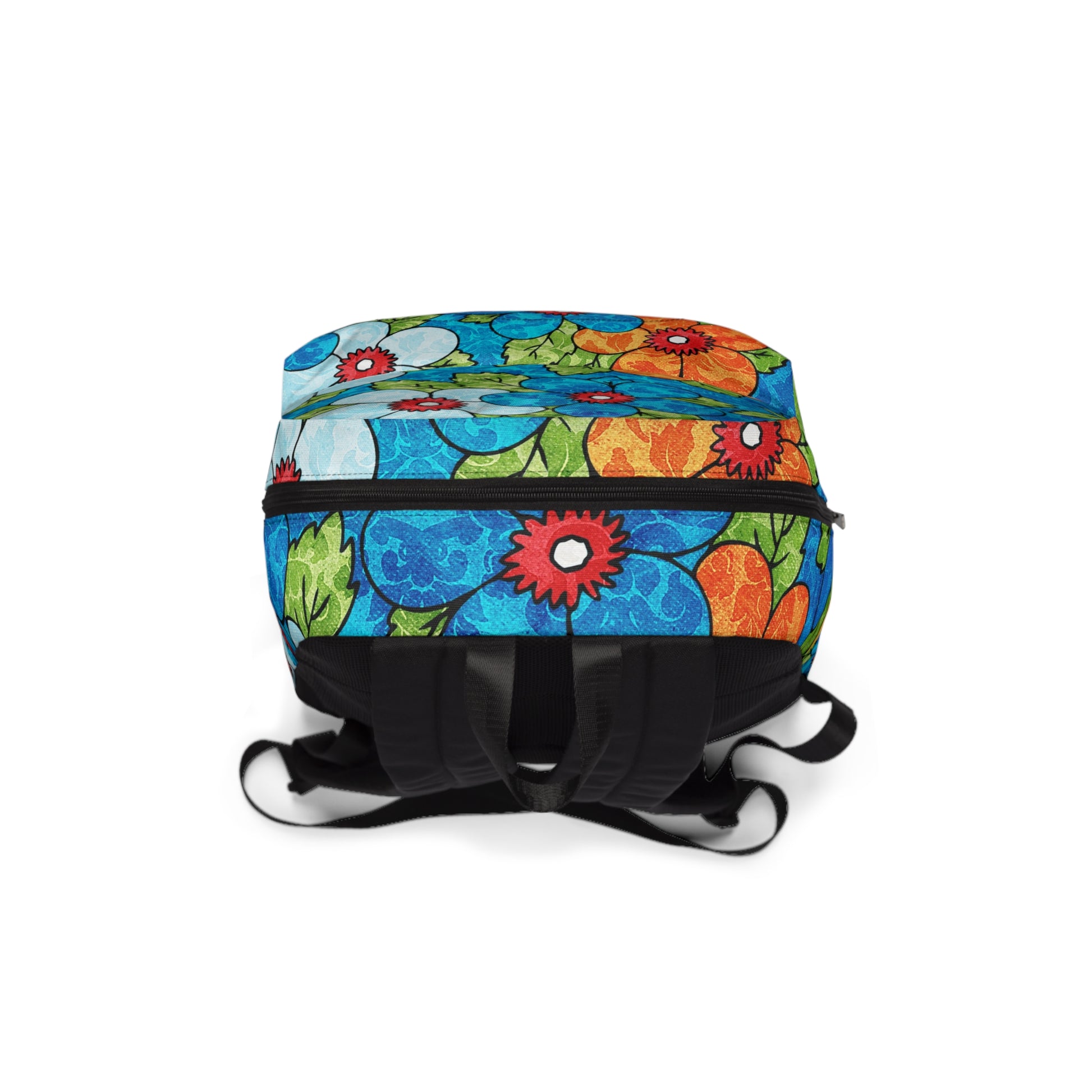 Blue Orange Groovy II Unisex Classic Backpack, Artsulli - Art is Long, Life is Short, Bags, , , , , , , 
