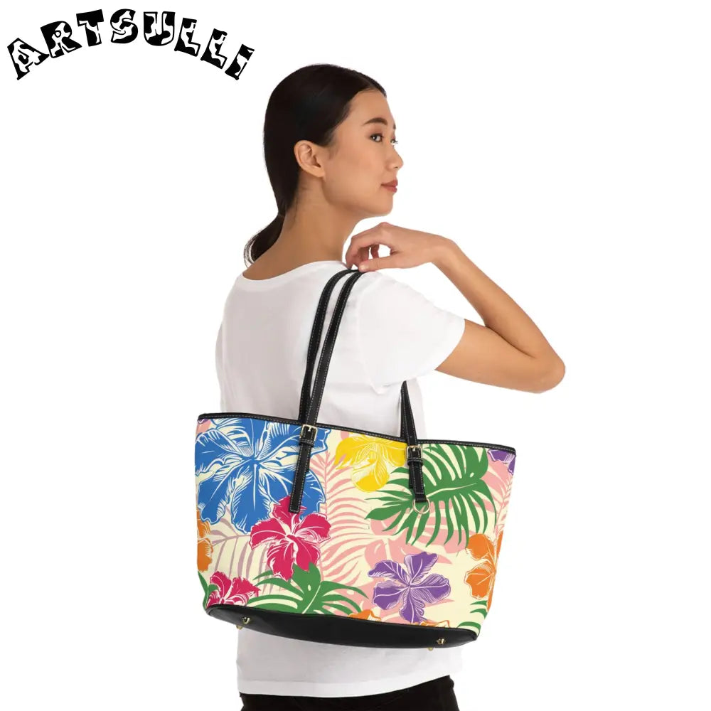 JAKKOUTTHEBXX Tropical Print PU Leather Shoulder Bag 2025