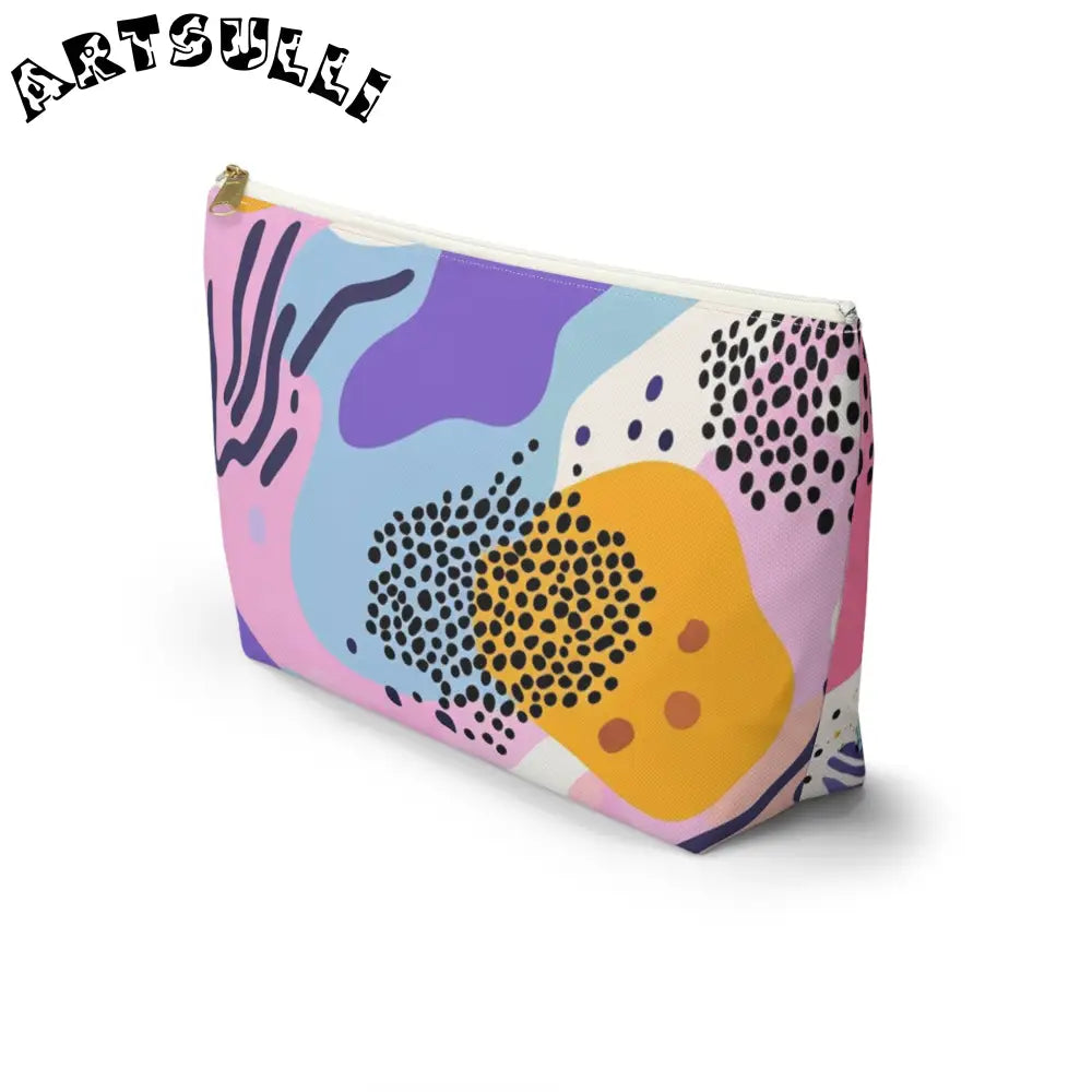 JAKKOUTTHEBXX Colorful Abstract Dots and Shapes II Accessory Pouch w