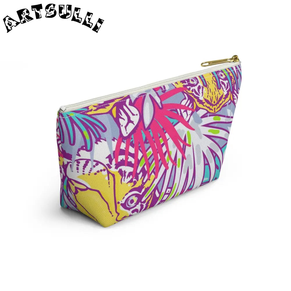 JAKKOUTTHEBXX Tropical Floral Tigers Torquise and Purple Accessory