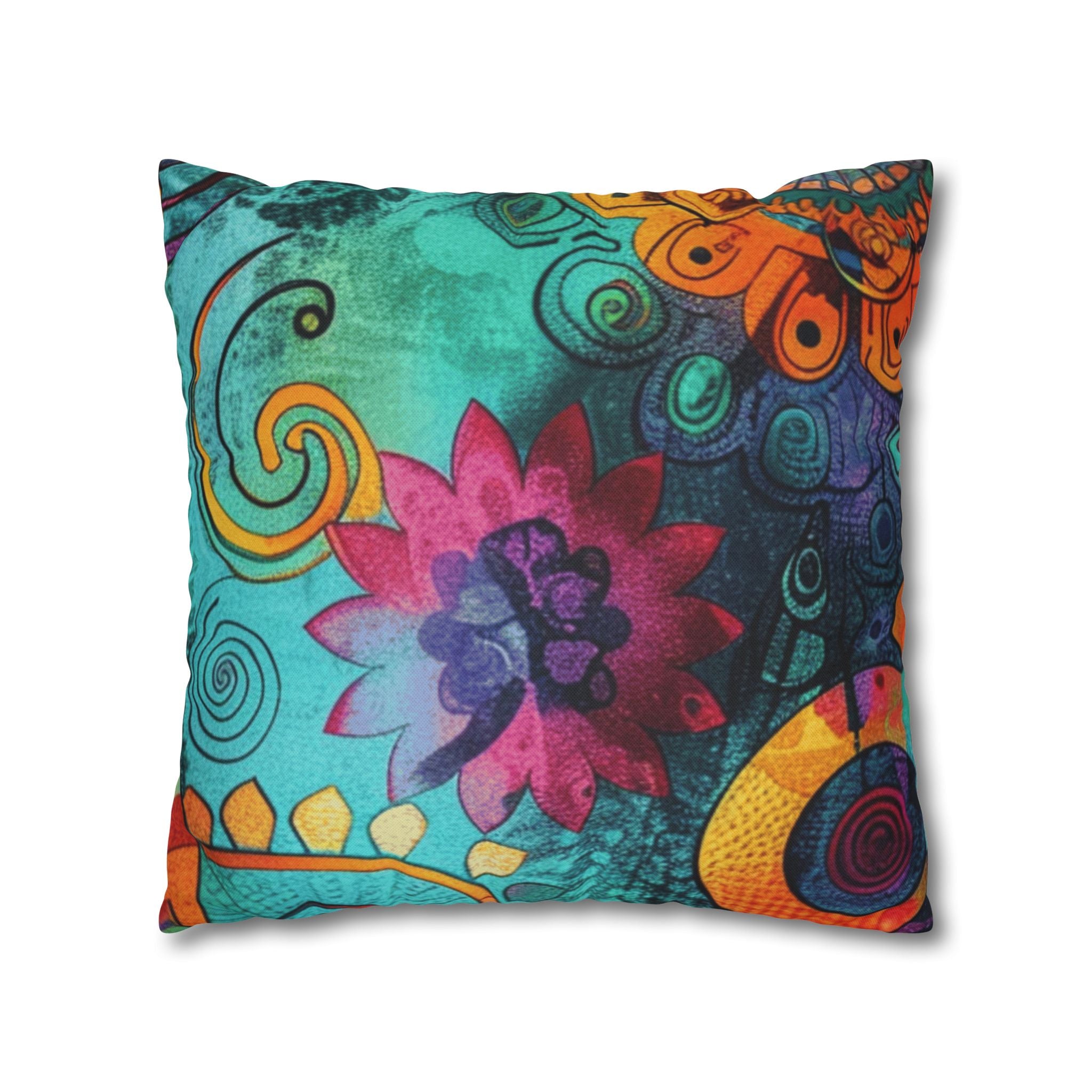 Spun Polyester Square Pillowcase