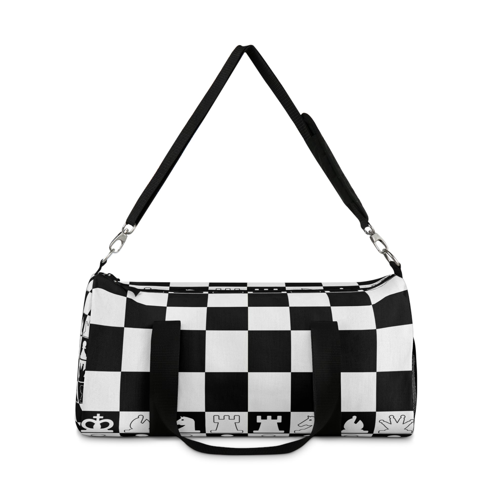 Chessboard White and Black Duffel Bag, Artsulli - Art is Long, Life is Short, Bags, , , , , , , 
