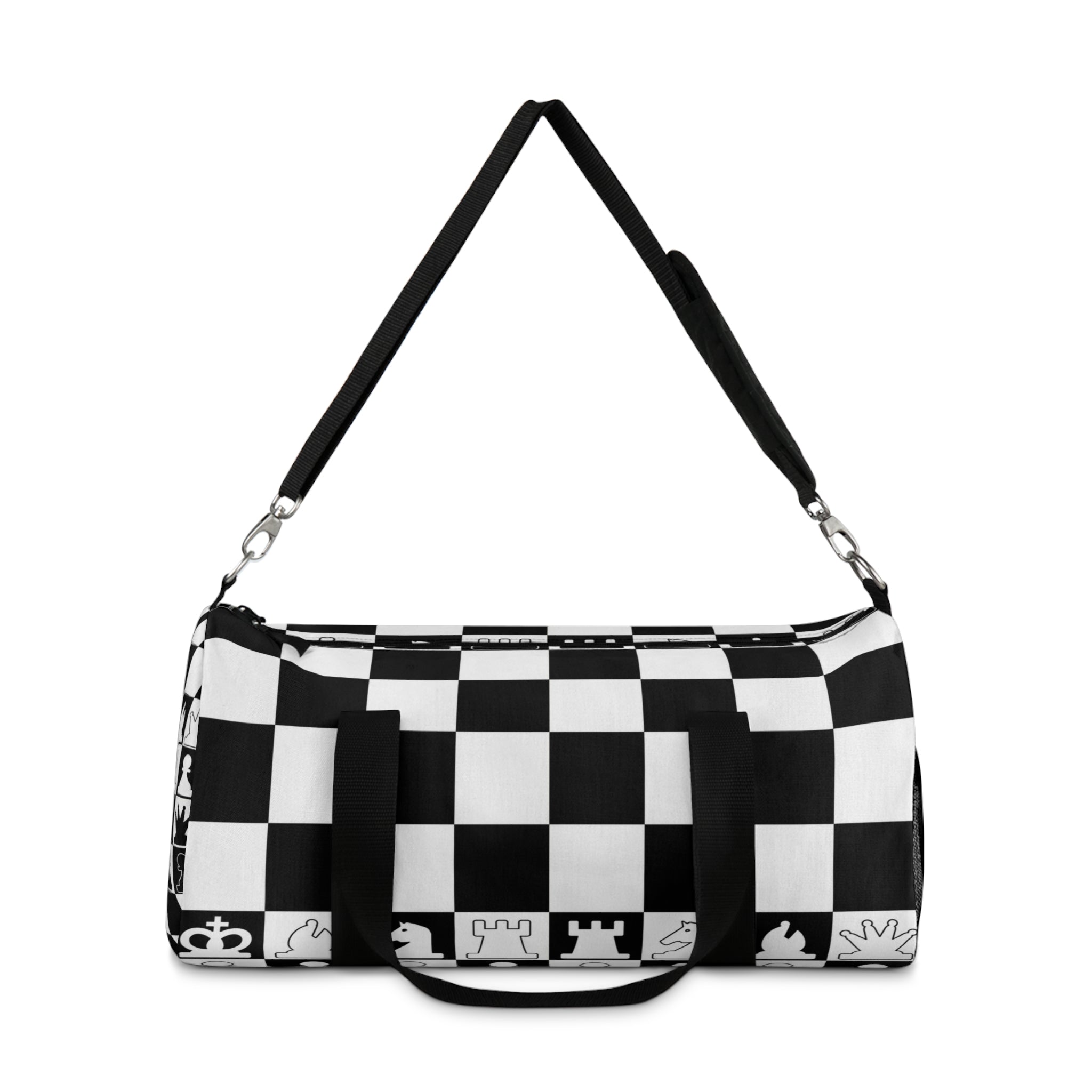 Chessboard White and Black Duffel Bag, Artsulli - Art is Long, Life is Short, Bags, , , , , , , 
