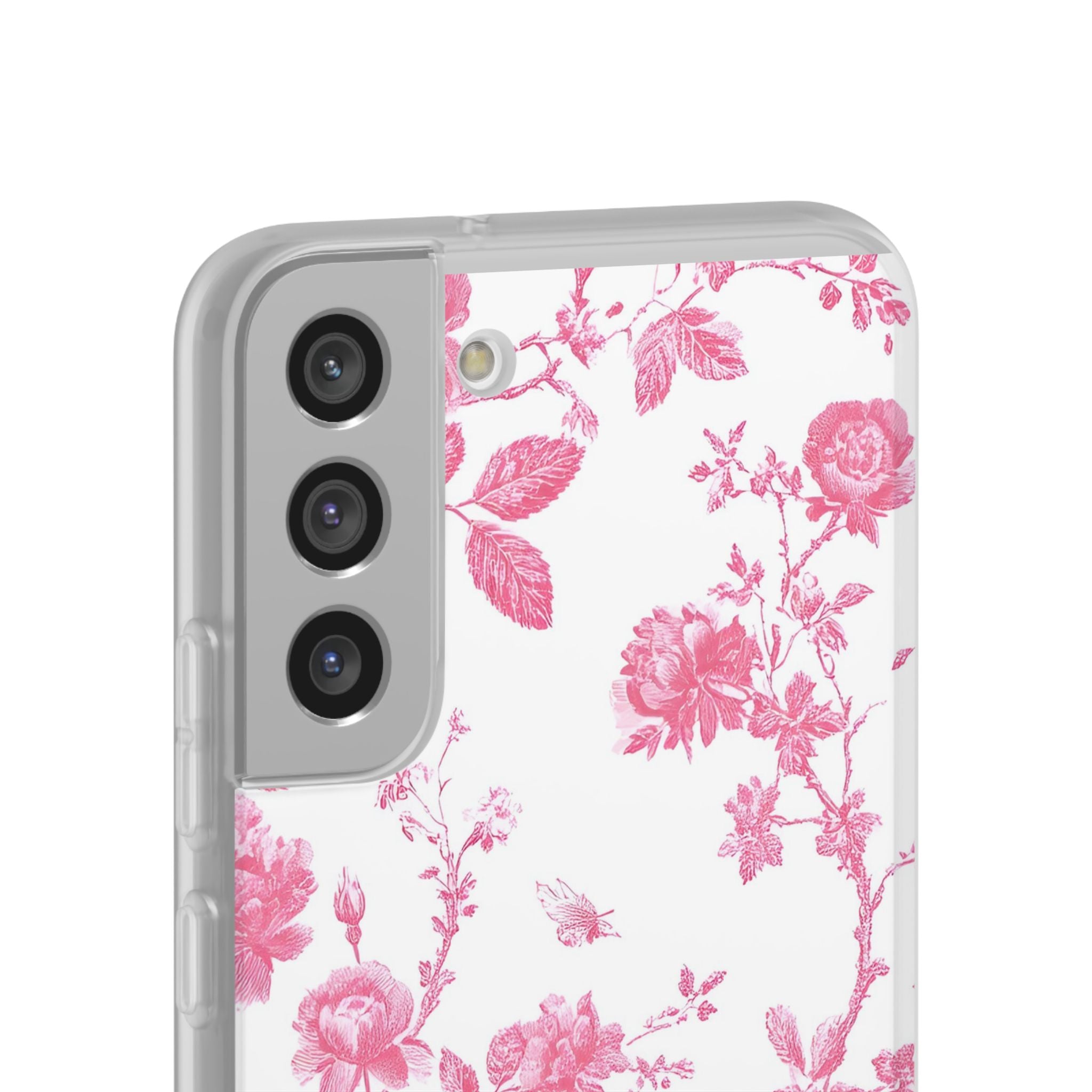 Pink and White Floral iPhone Case