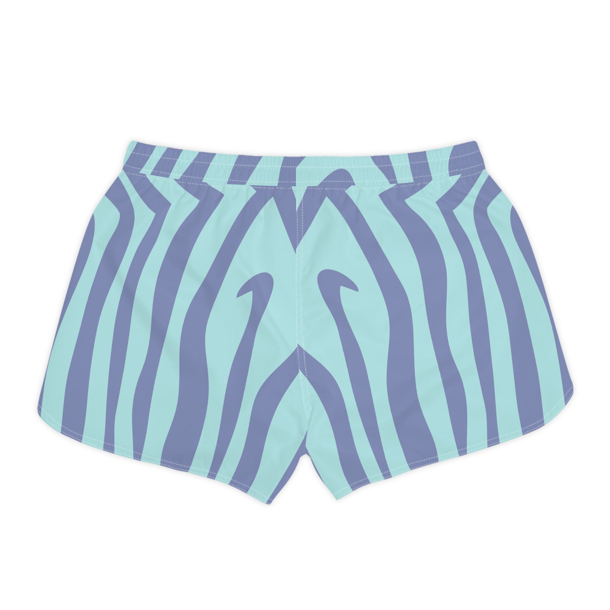 Amorphous Blue Zebra Banner Women's Casual Shorts (AOP), Artsulli - Art is Long, Life is Short, All Over Prints, , , , , , , 