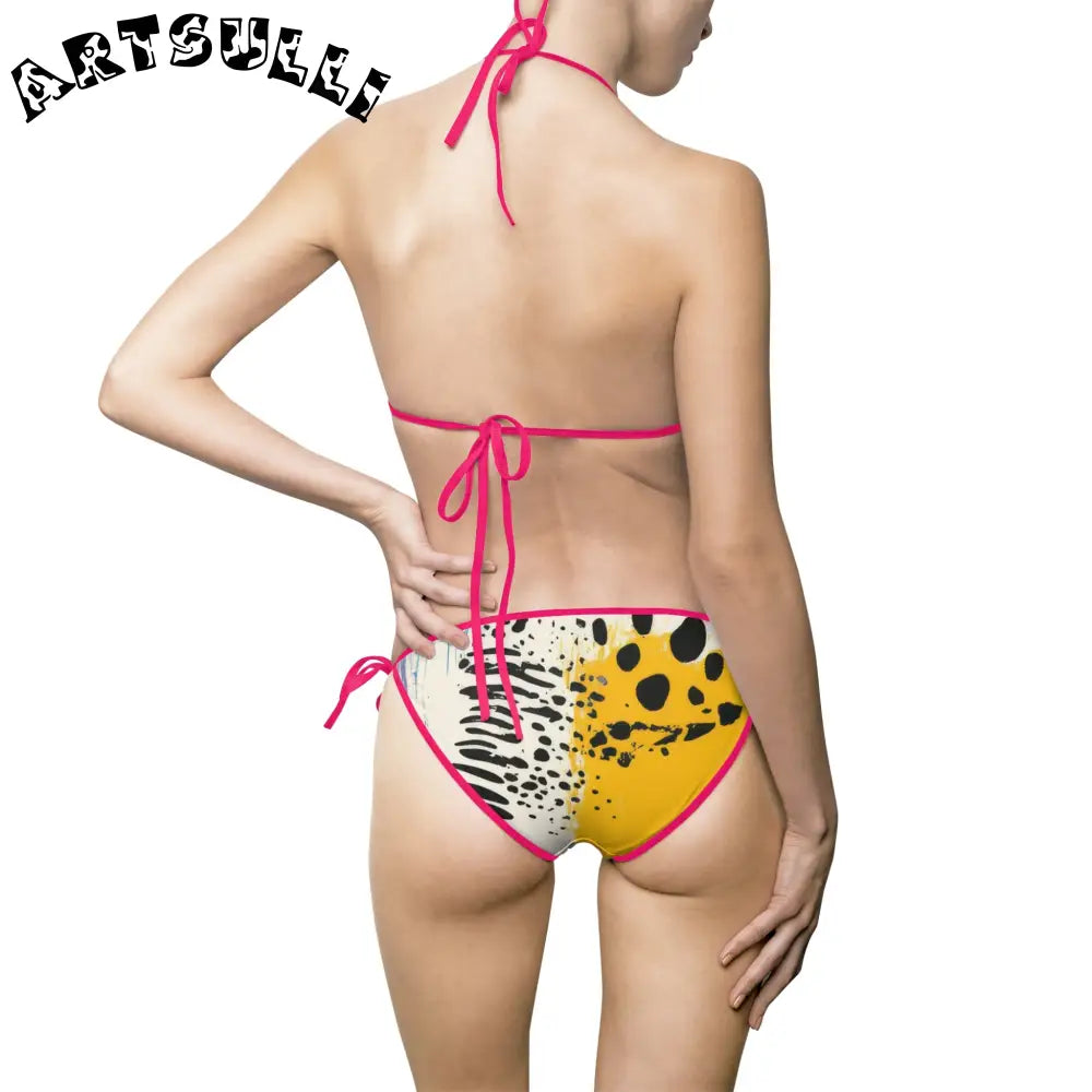 JAKKOUTTHEBXX Rae Zebra Rhapsody Women’s Bikini Swimsuit (AOP)