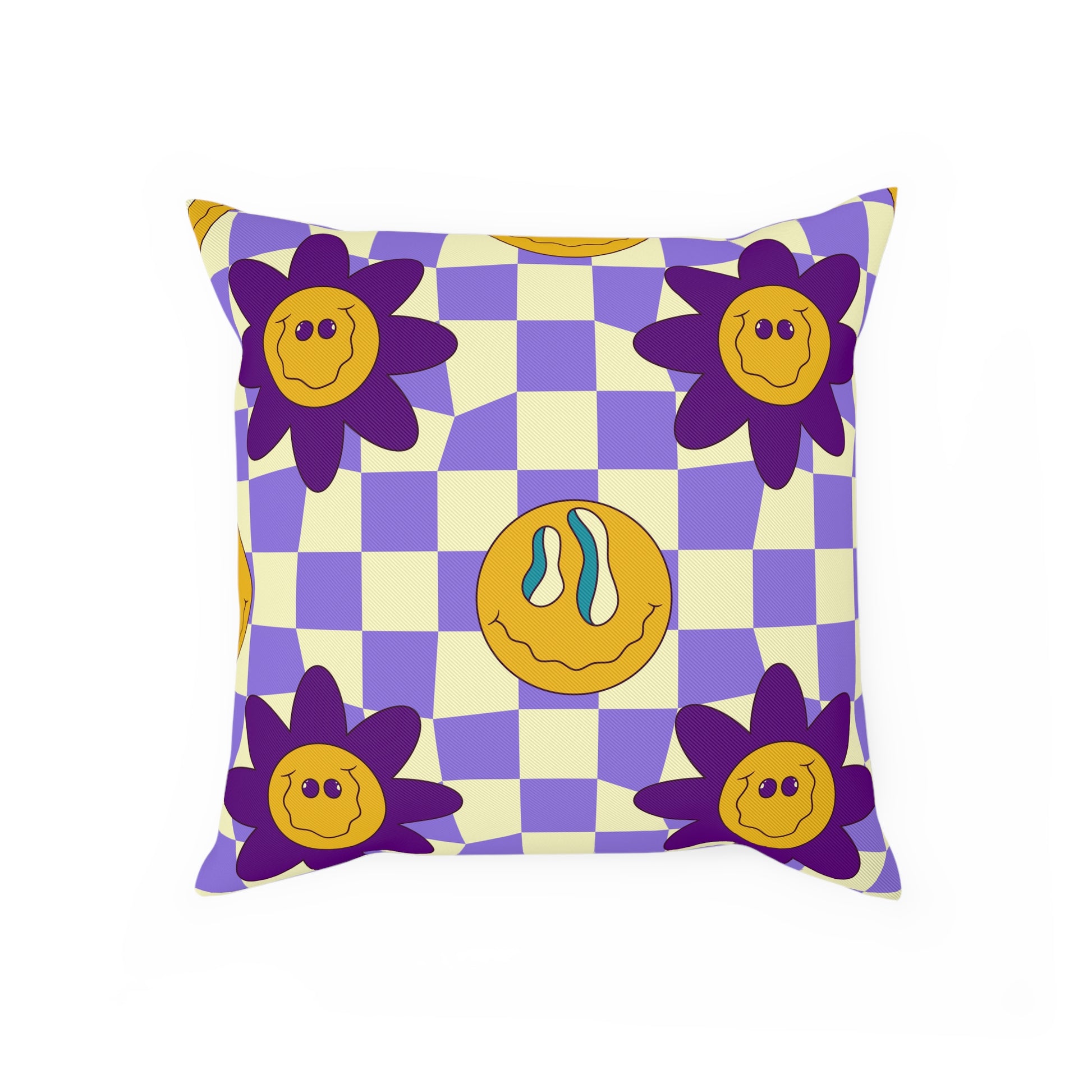 Trippy Flower Power Motifs Pink Cushion, Artsulli - Art is Long, Life is Short, Home Decor, Size, 15.7" × 15.7", , , , , 13735135989826