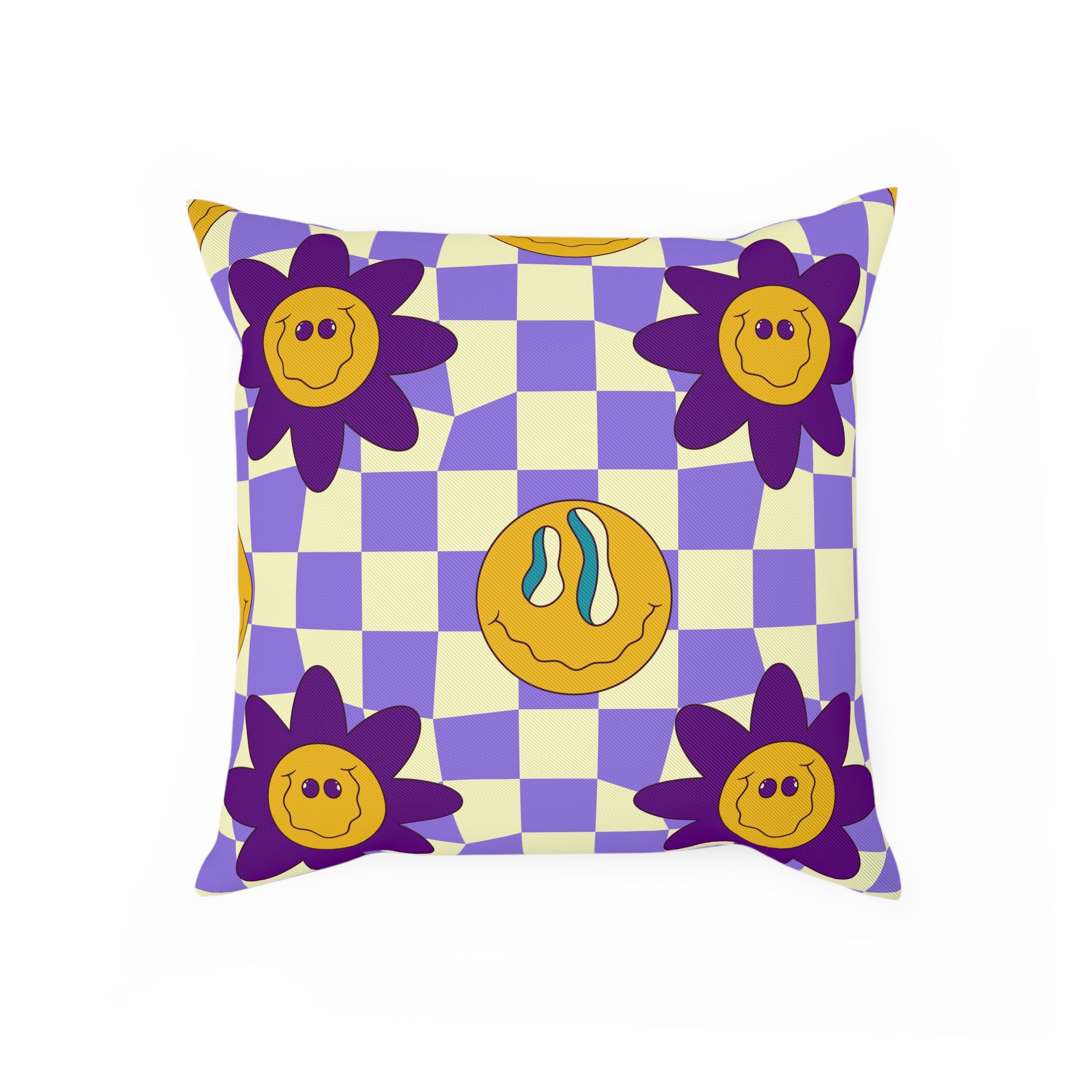 Trippy Flower Power Motifs Pink Cushion, Artsulli - Art is Long, Life is Short, Home Decor, Size, 15.7" × 15.7", , , , , 13735135989826